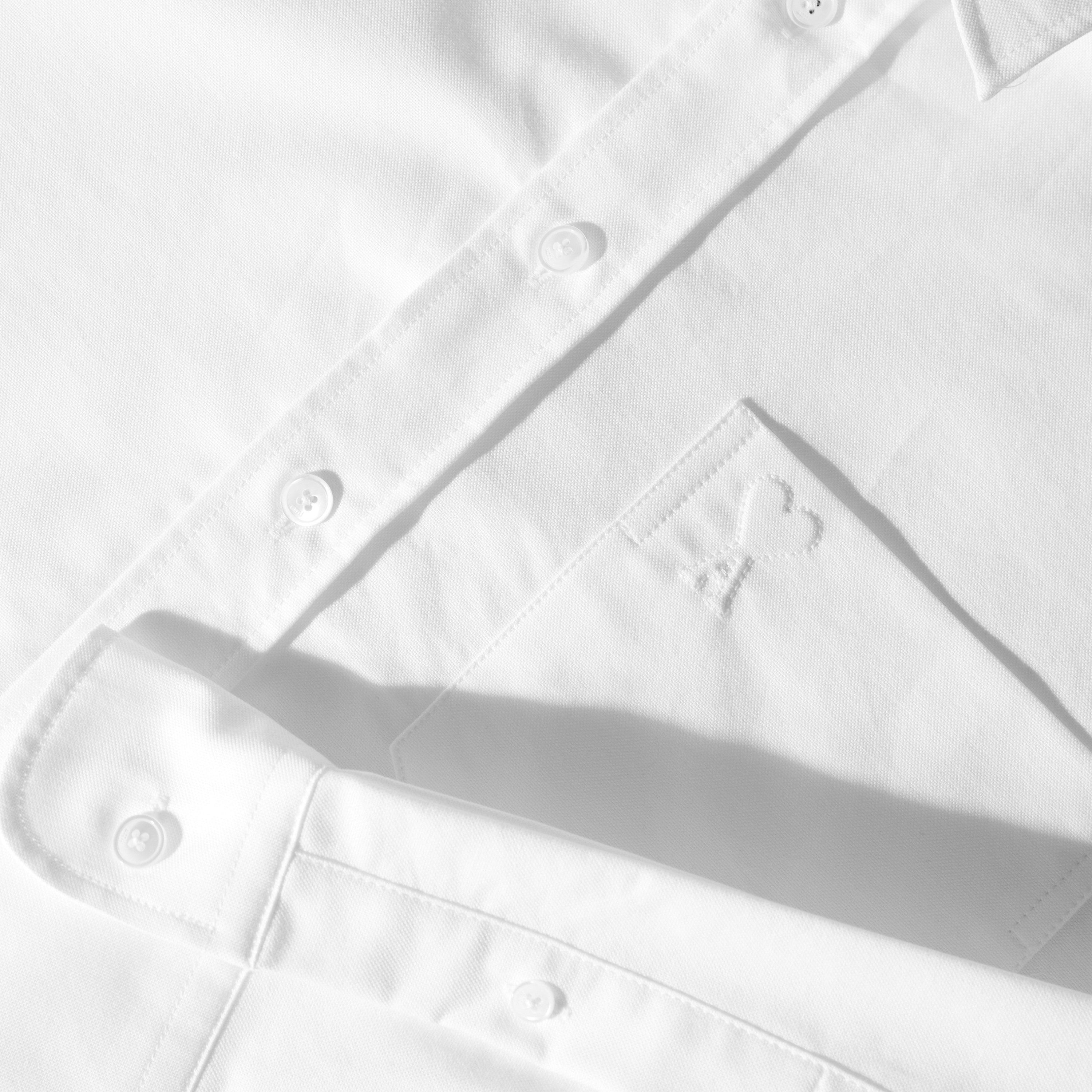 White Neutral - Ami Paris - Ami De Coeur Shirt Ld64 - 3