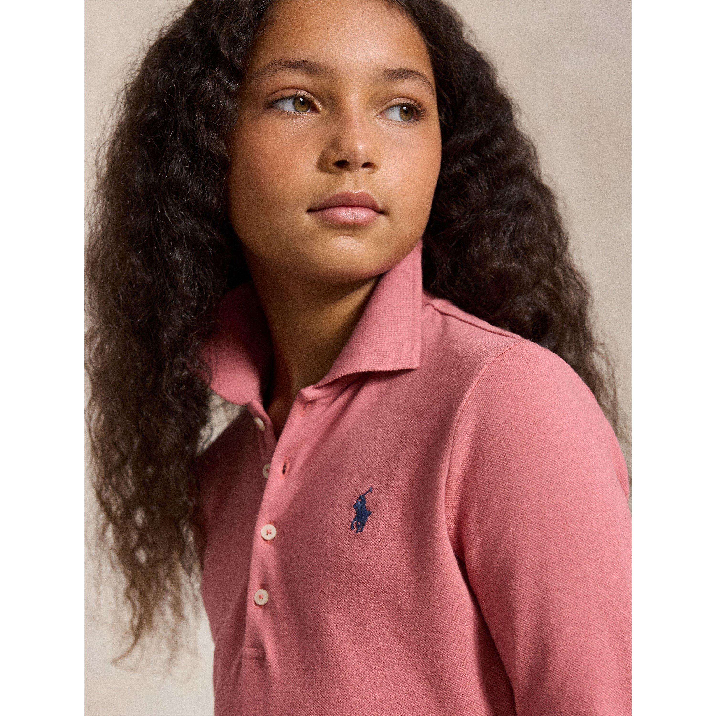 Canvas Pink - Polo Ralph Lauren - Polo LS Polo Dress Jn64 - 4