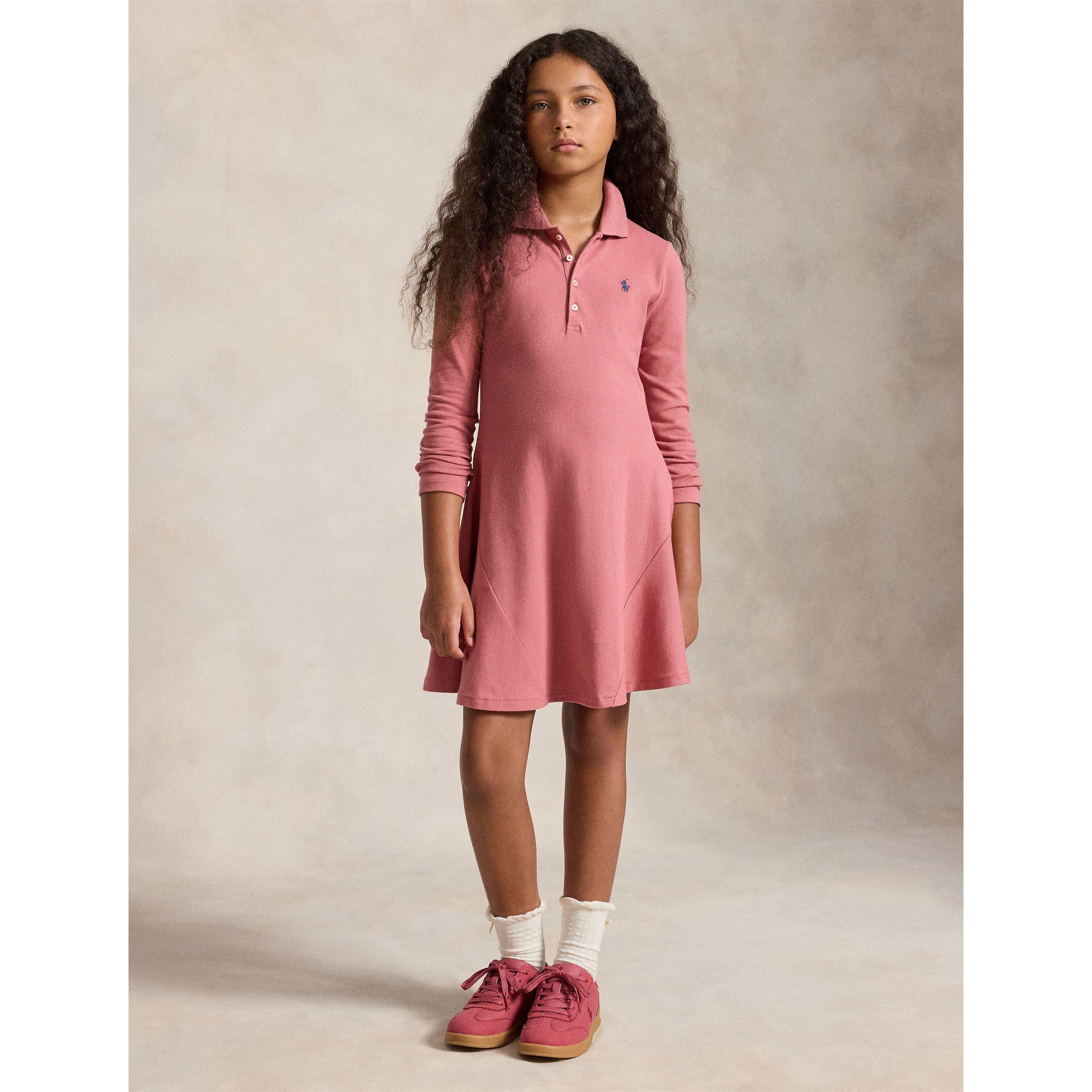 Canvas Pink - Polo Ralph Lauren - Polo LS Polo Dress Jn64 - 5