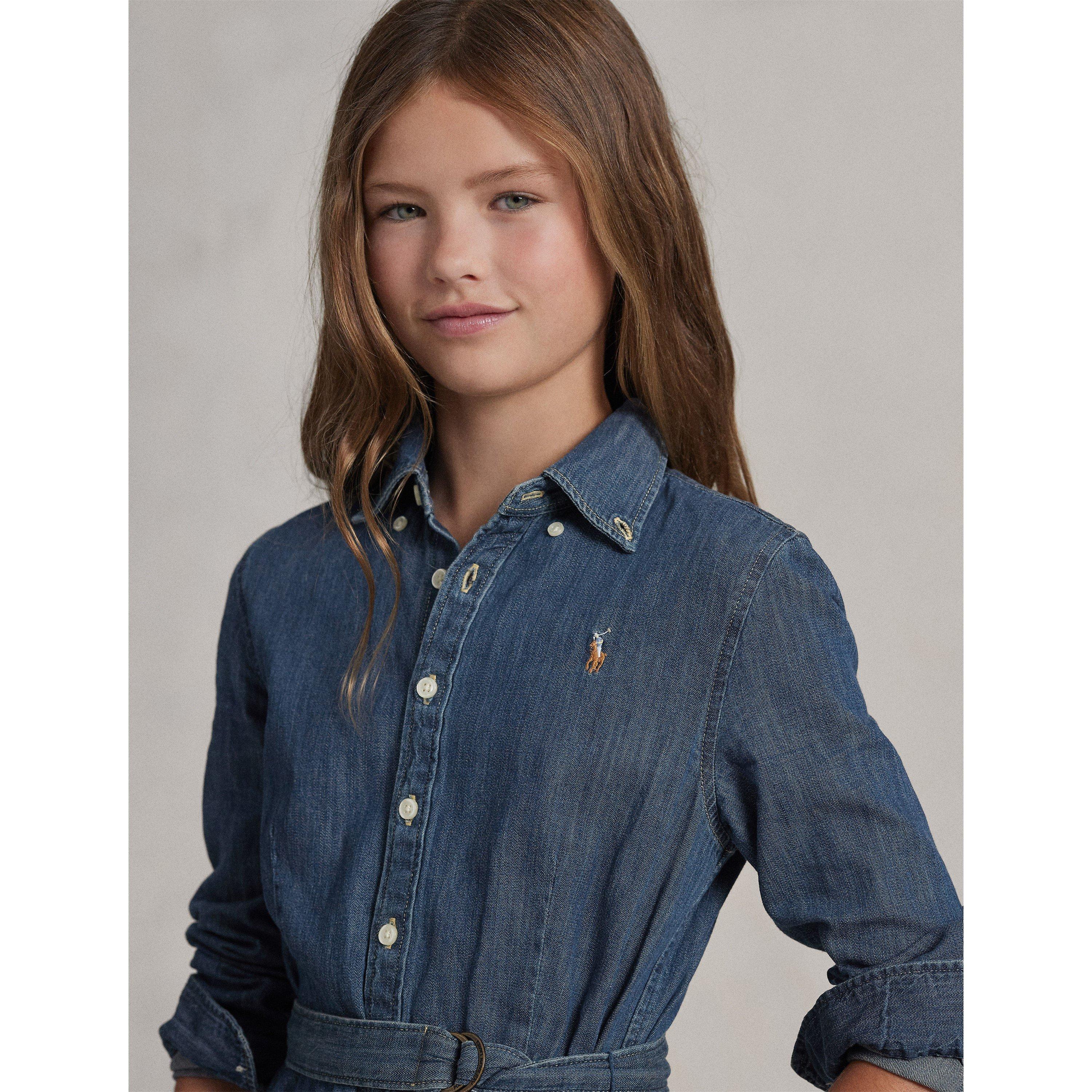 Indigo - Polo Ralph Lauren - Kids' Denim Shirt Dress - 4