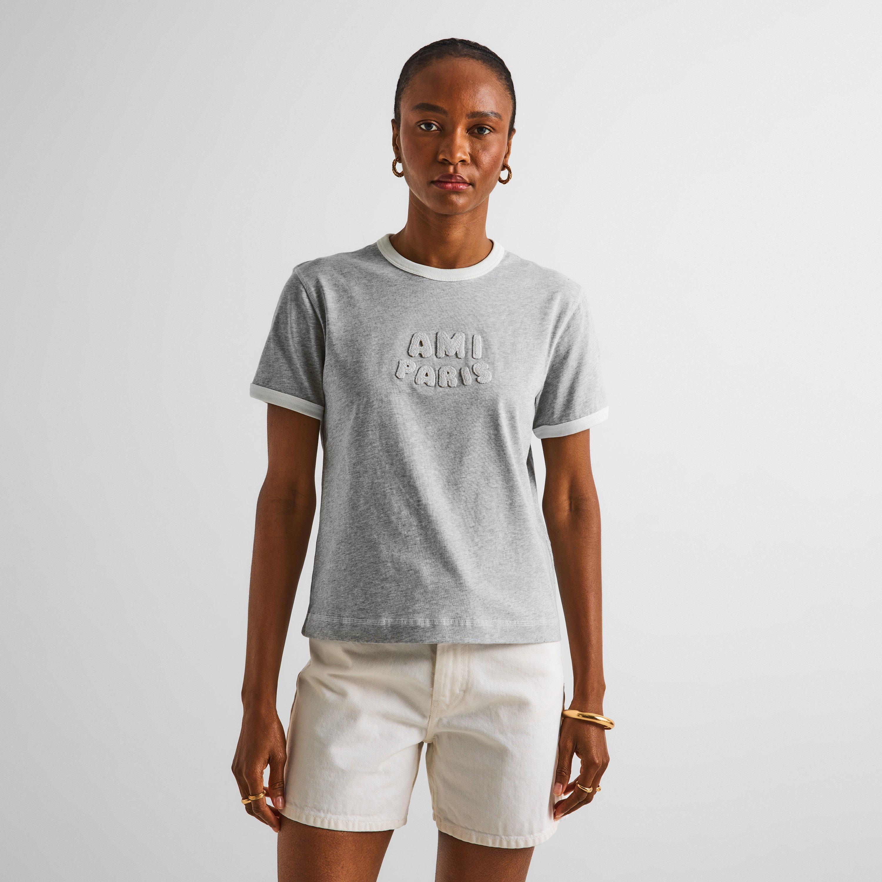 GRIS /BLANC - Ami Paris - Women's SS T-Shirt - 3