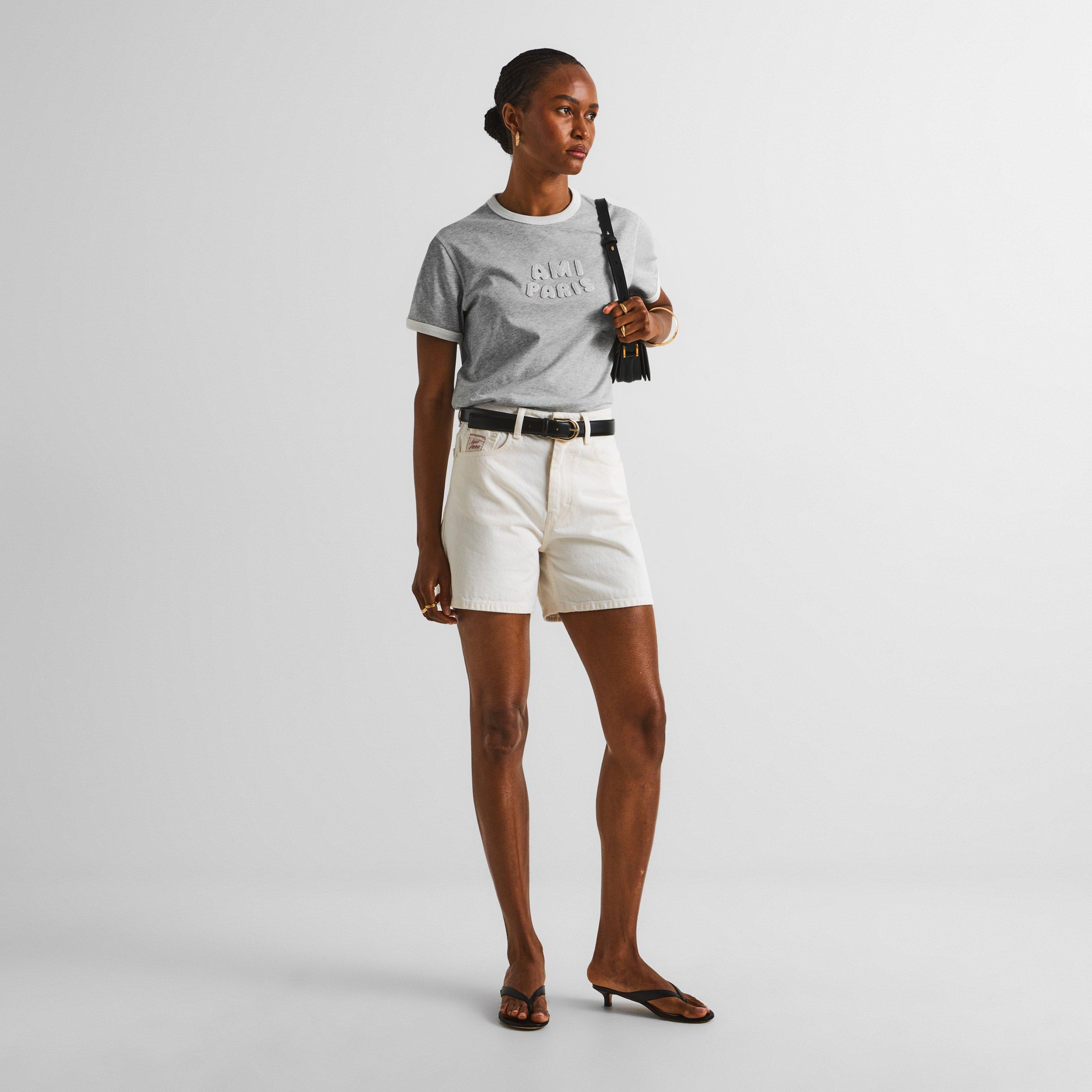 GRIS /BLANC - Ami Paris - Women's SS T-Shirt - 5