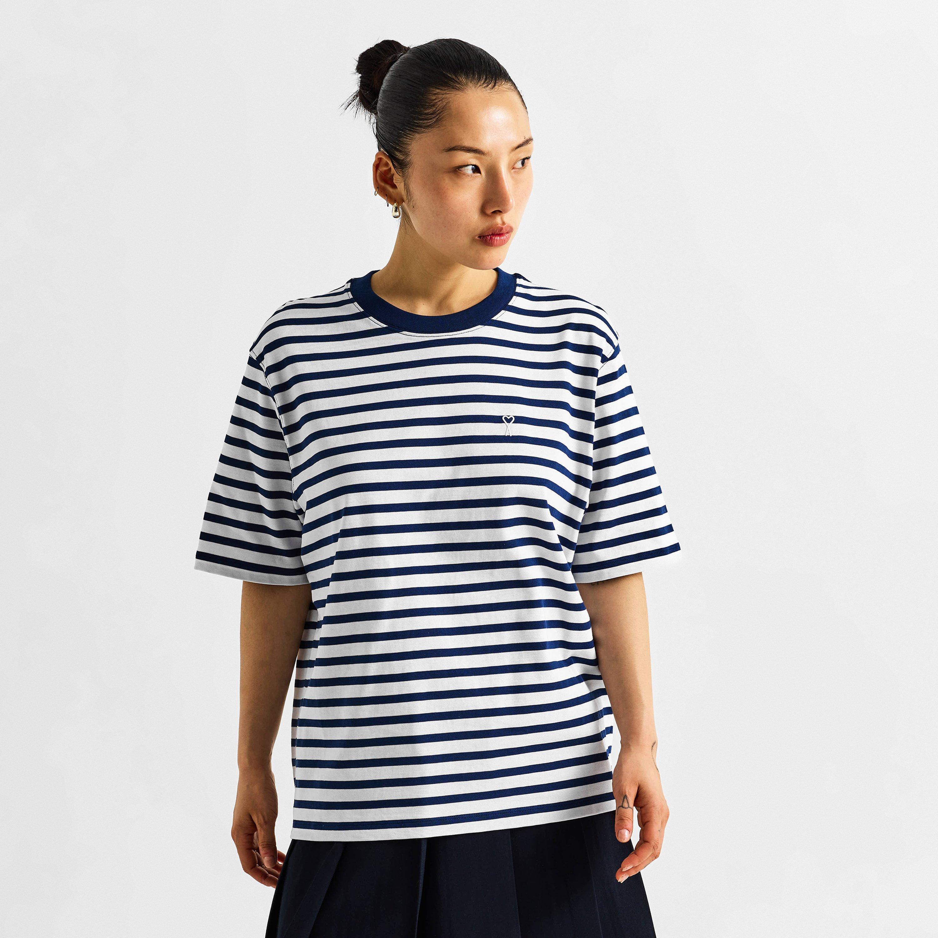 ENCRE/BLANC - Ami Paris - Women's SS Stripe T-Shirt - 3
