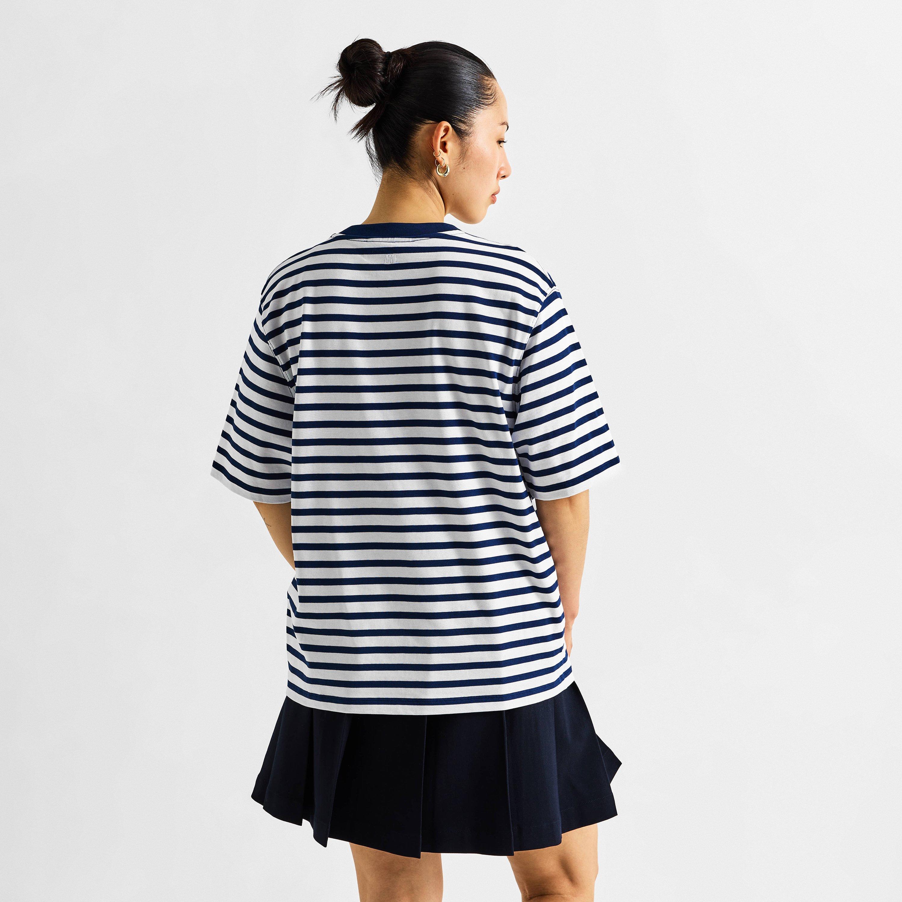 ENCRE/BLANC - Ami Paris - Women's SS Stripe T-Shirt - 4