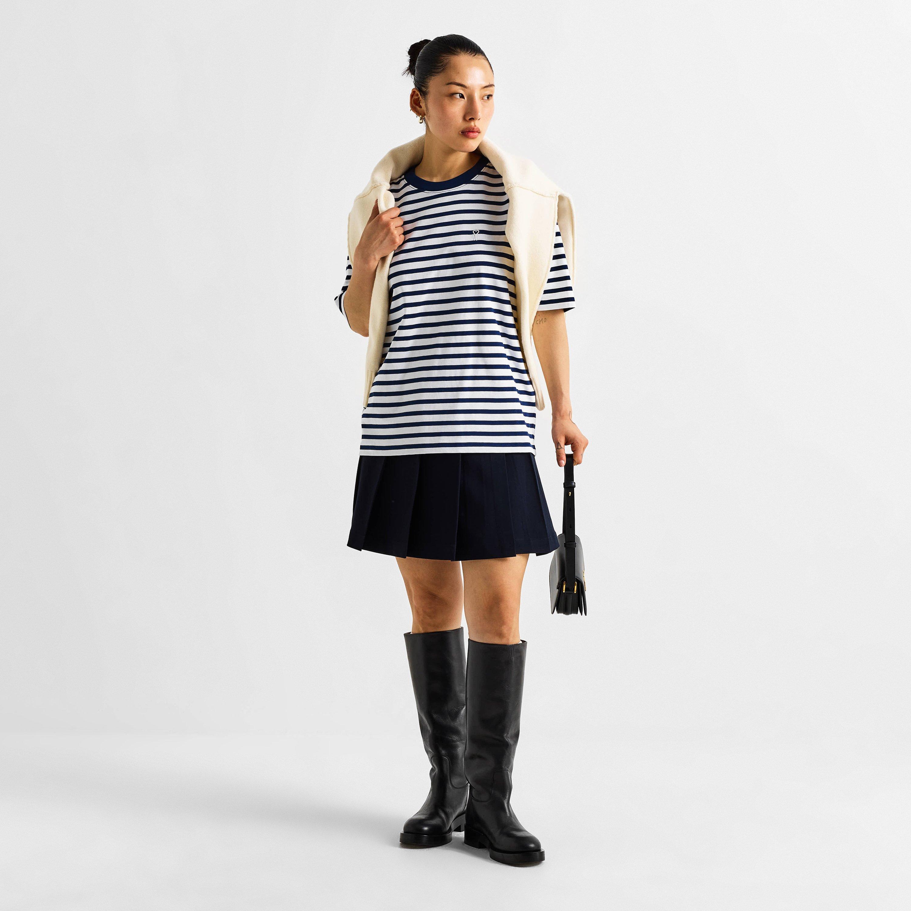 ENCRE/BLANC - Ami Paris - Women's SS Stripe T-Shirt - 5