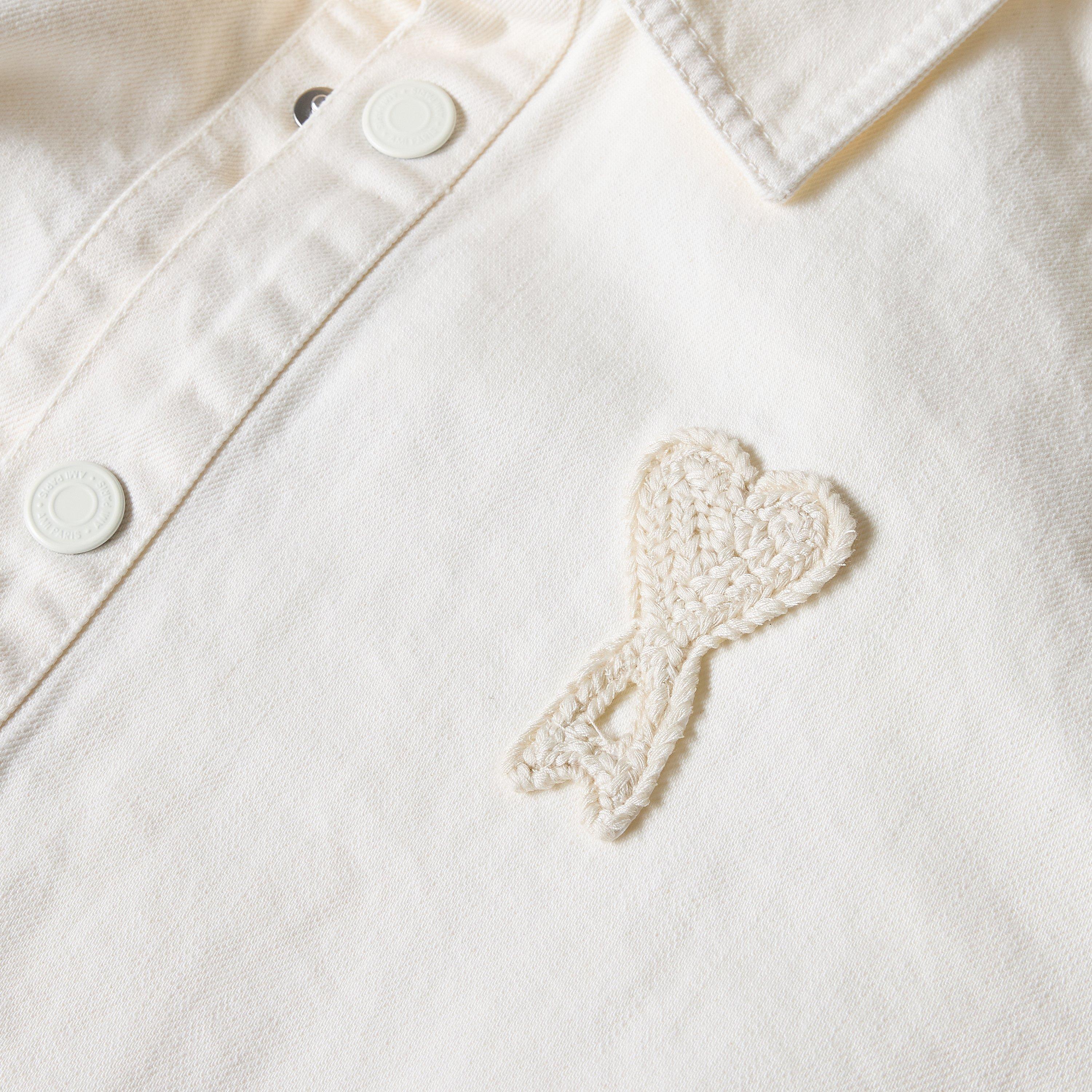 BLANC CREME - Ami Paris - Women's Knitted Long Sleeve Shirt - 3