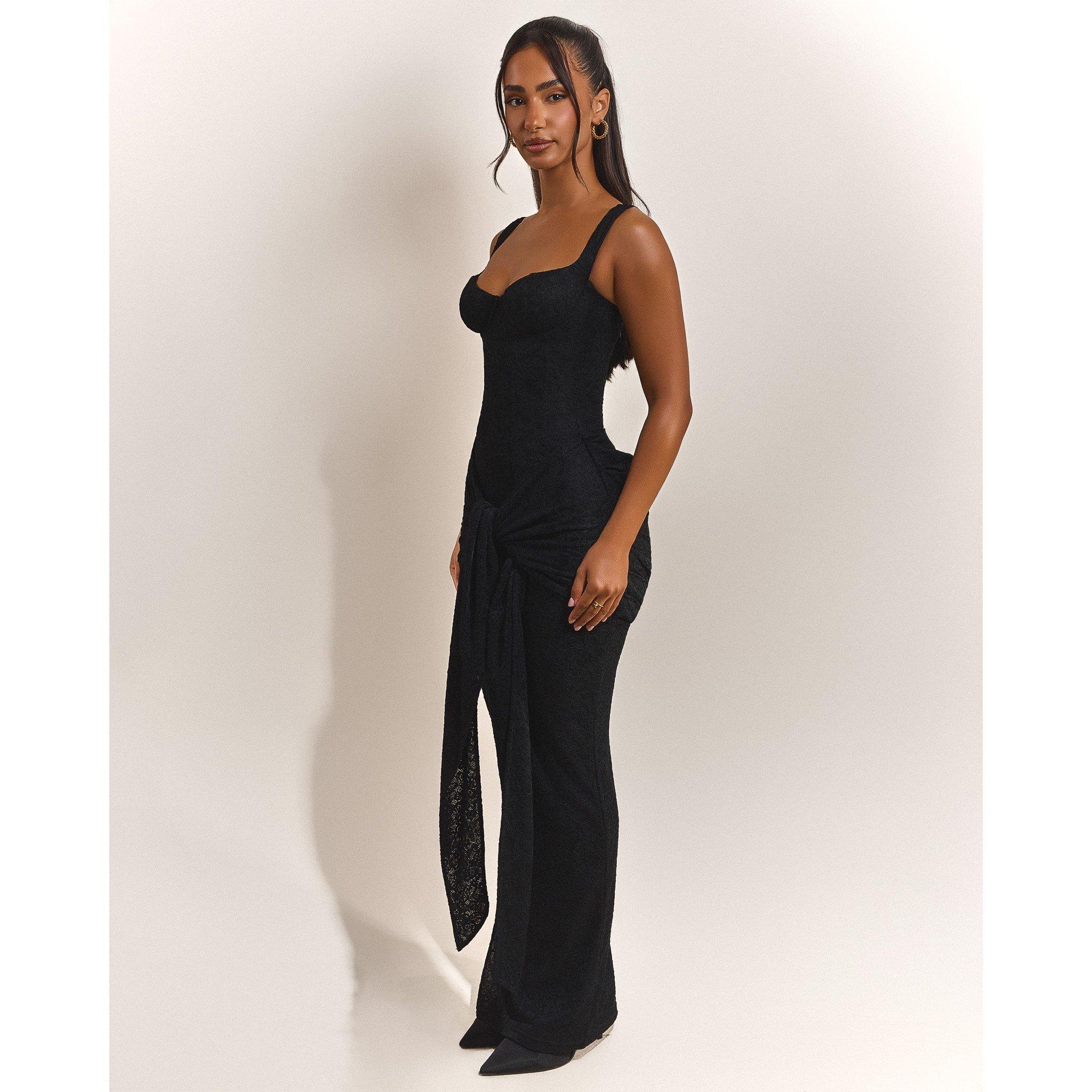 Black - Mars The Label - MTL Tie Front Maxi Ld63 - 2