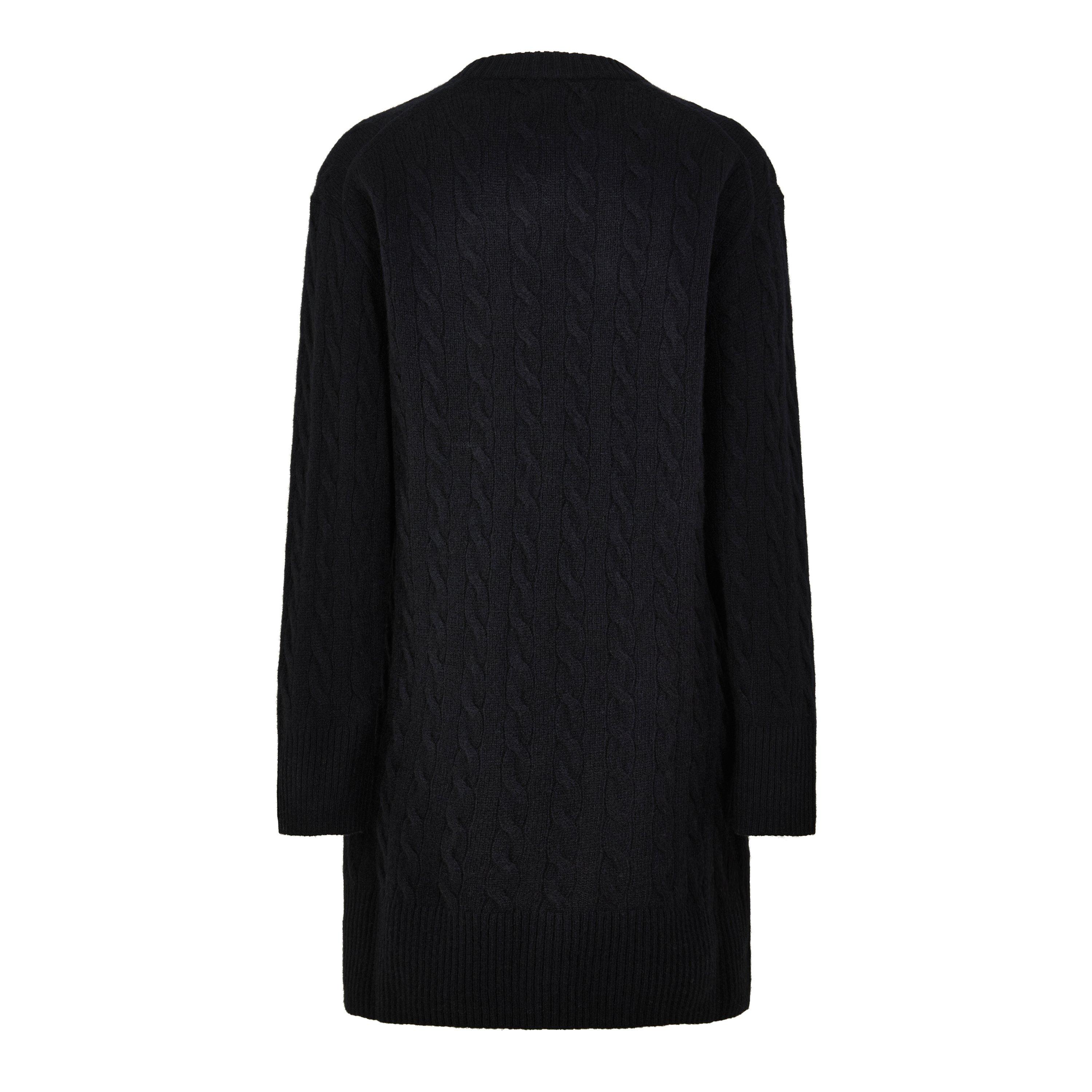 POLO BLACK - Polo Ralph Lauren - Women's Wool Long-Sleeve Crew-Neck Midi Jumper Dress - 2
