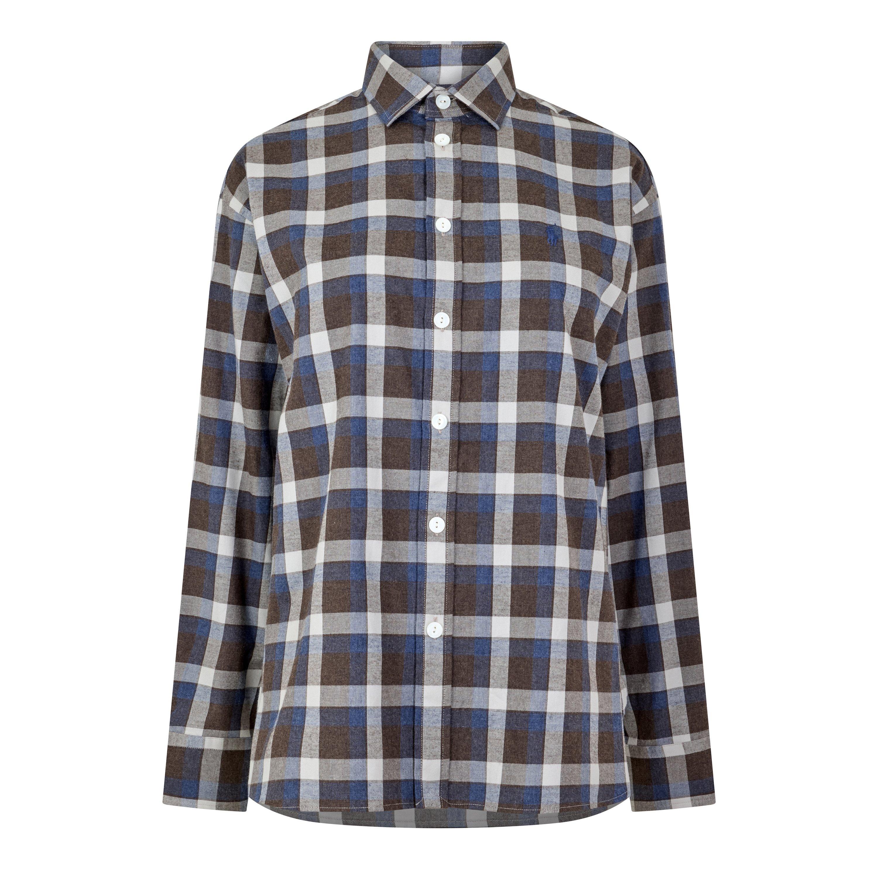 Brown - Polo Ralph Lauren - Women's Check Cotton Long-Sleeve Shirt - 1
