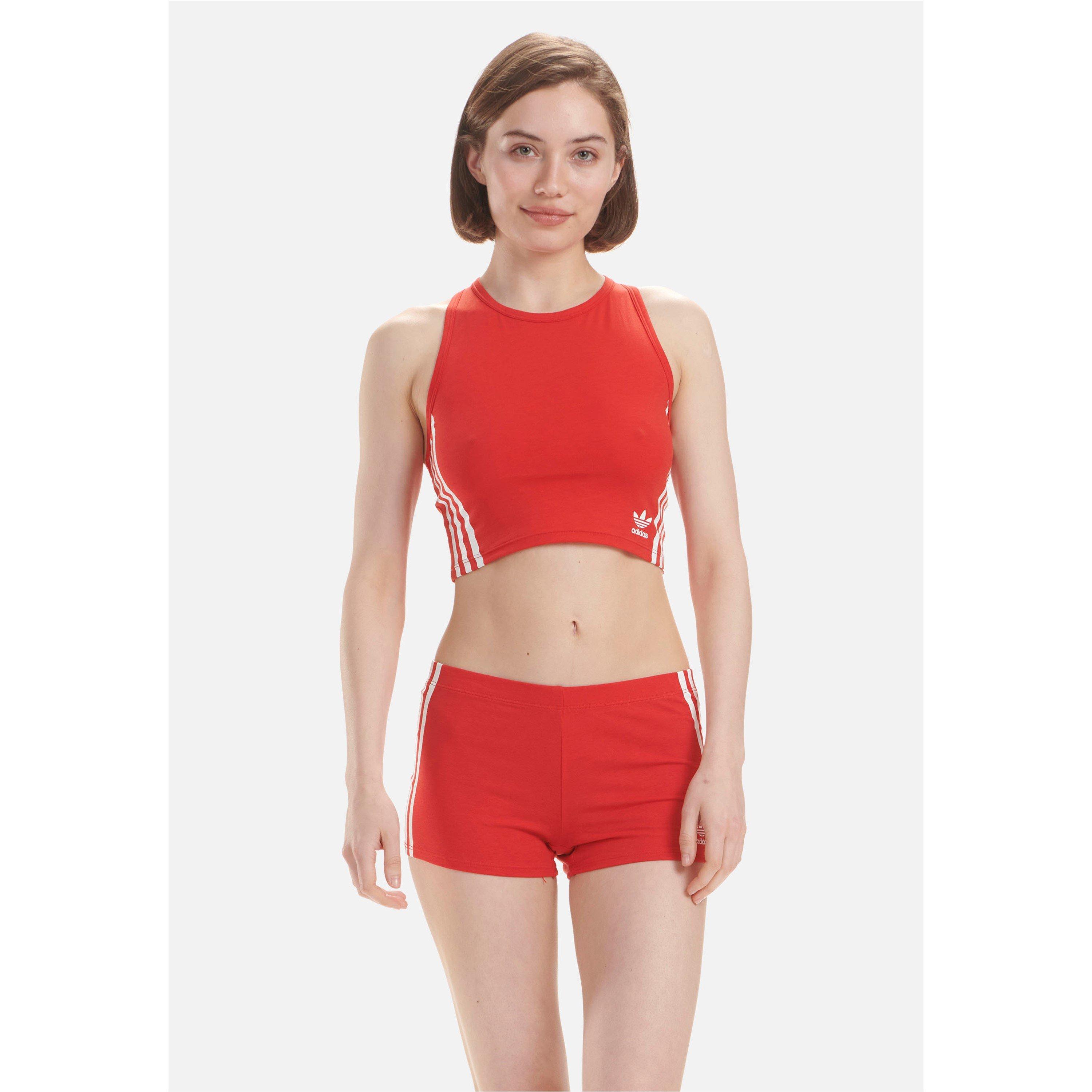 Red - adidas Originals - Originals Comfort Flex Cotton Crop Top - 1