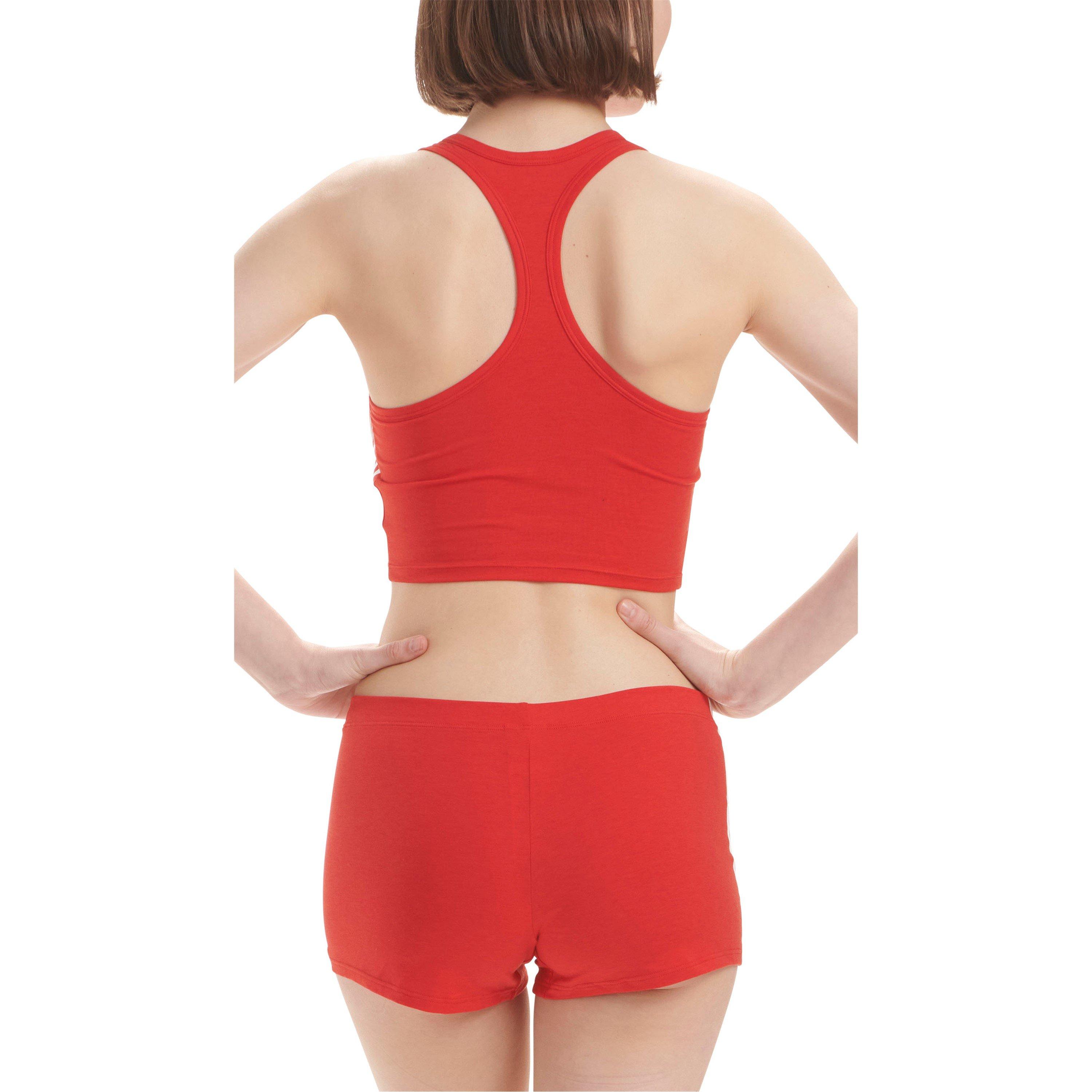 Red - adidas Originals - Adidas Originals Comfort Flex Cotton Crop Top - 4