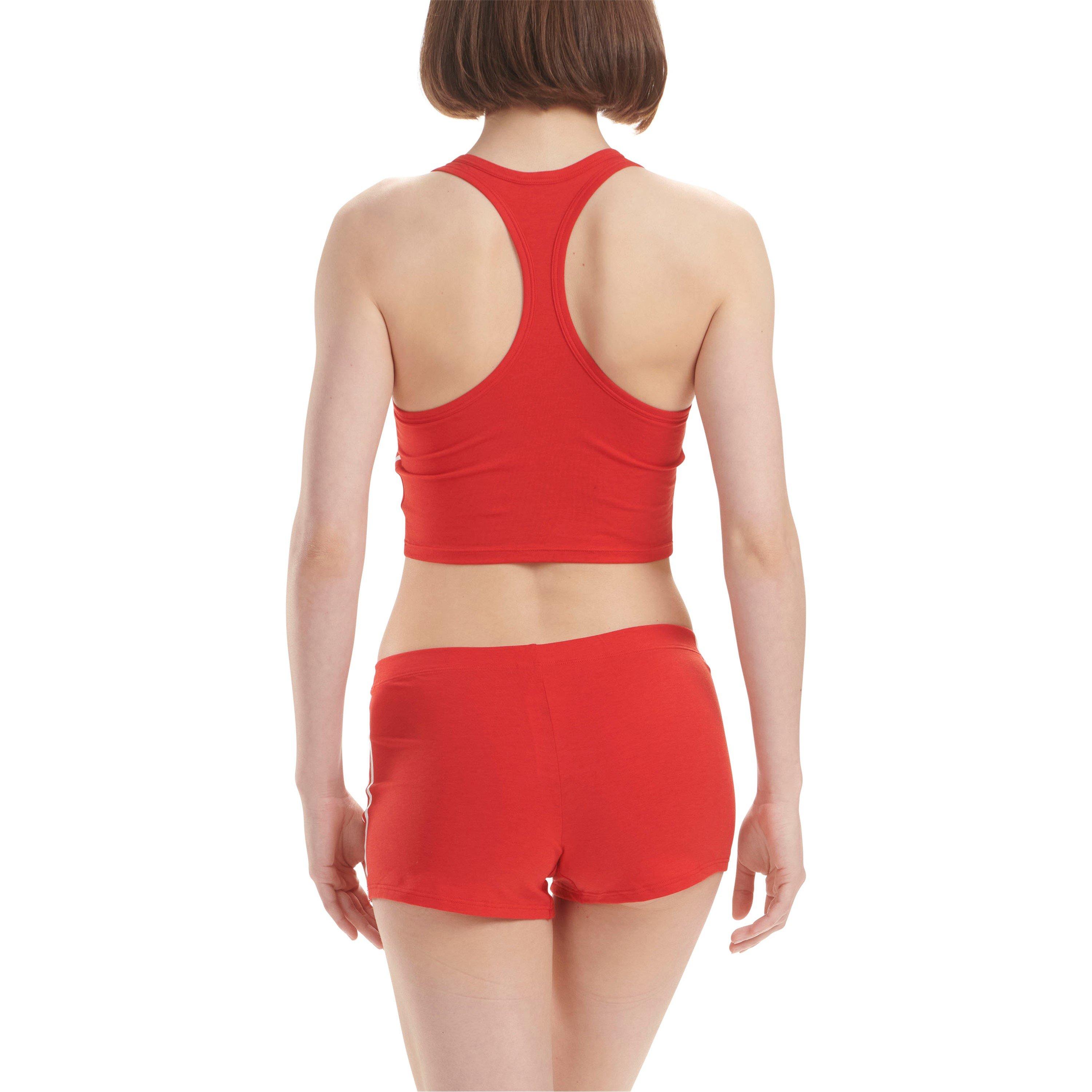 Red - adidas Originals - Adidas Originals Comfort Flex Cotton Crop Top - 5