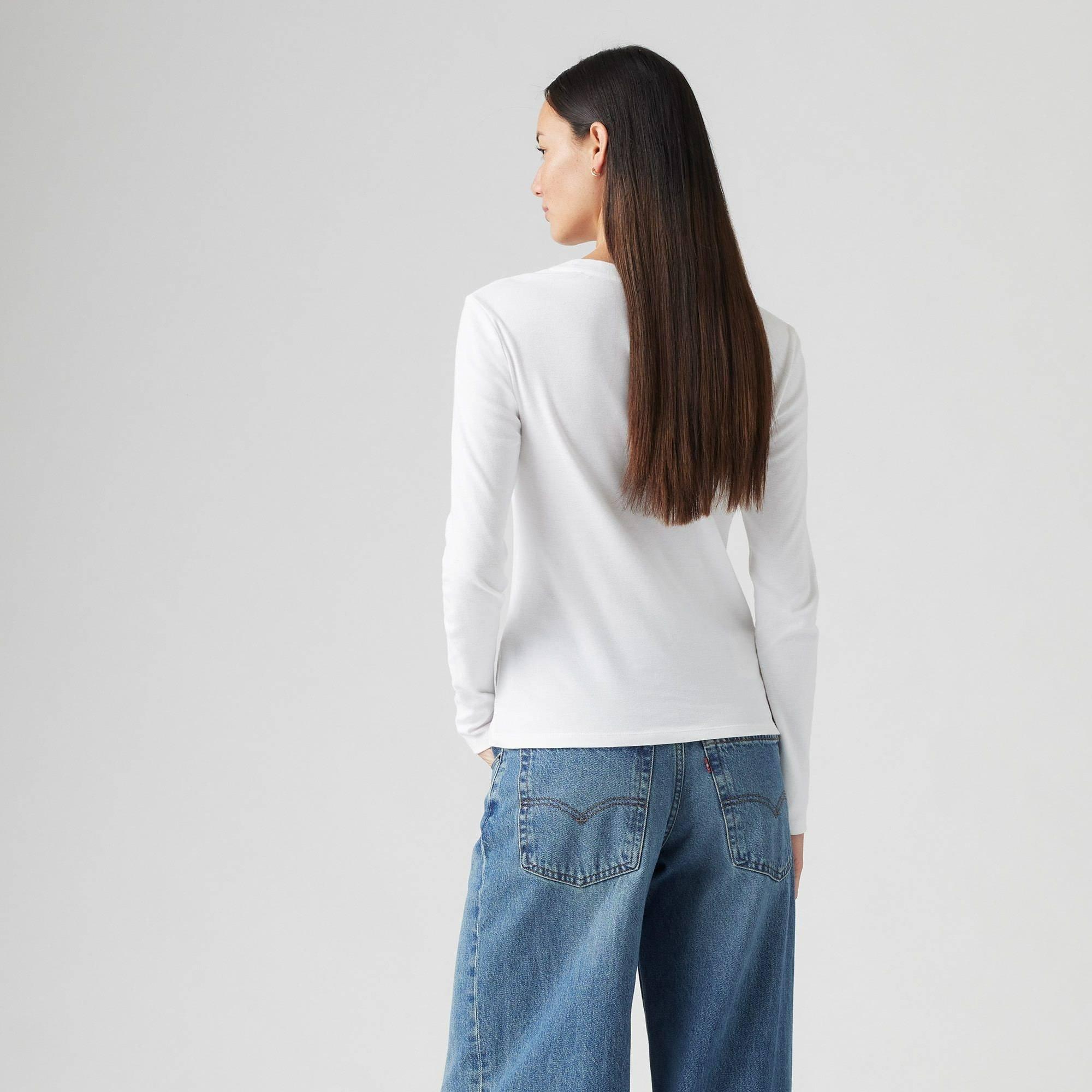 White - Levis - Long Sleeve Baby T Shirt - 4