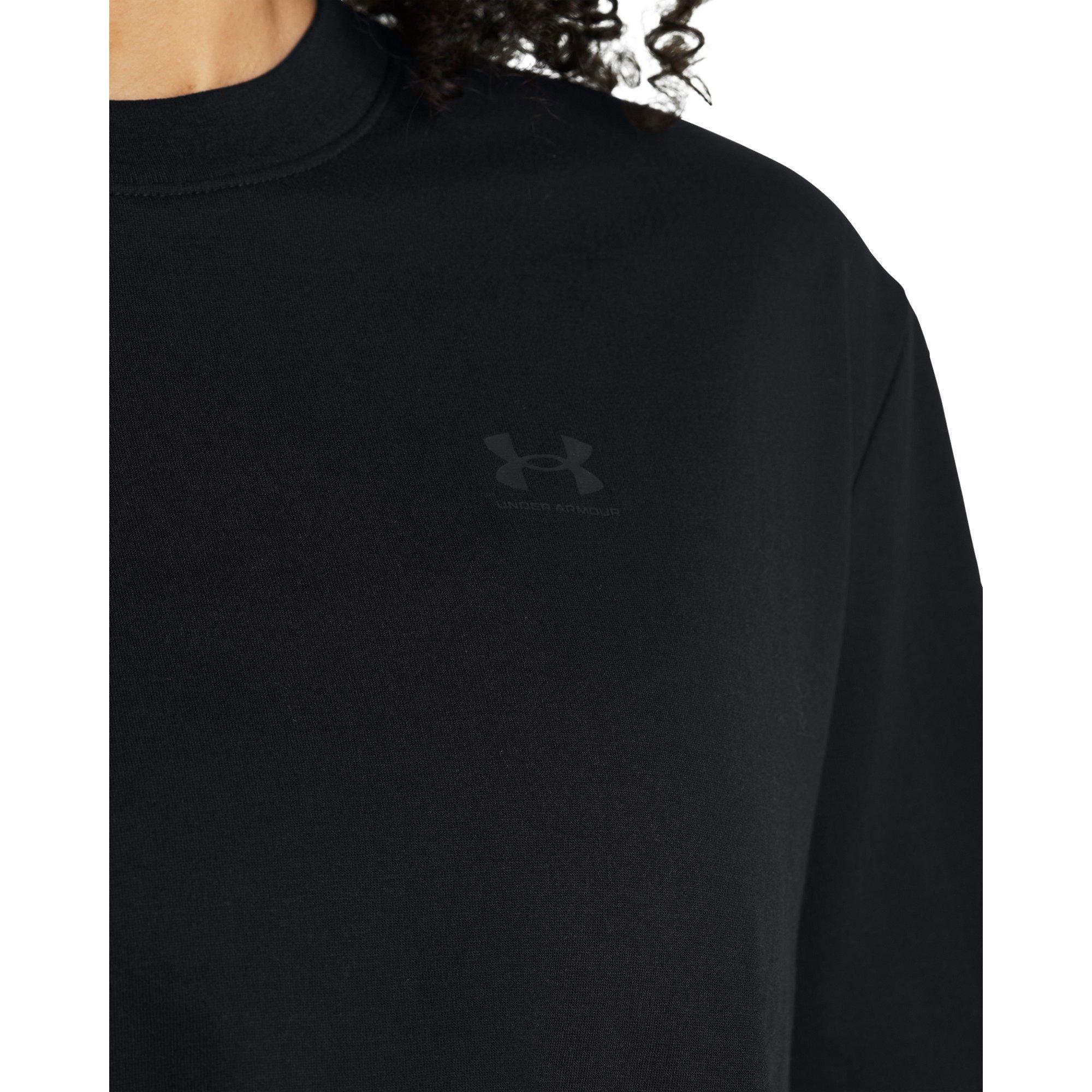 Black/Black - Under Armour - Simple Womens Boxy Crop T Shirt - 4