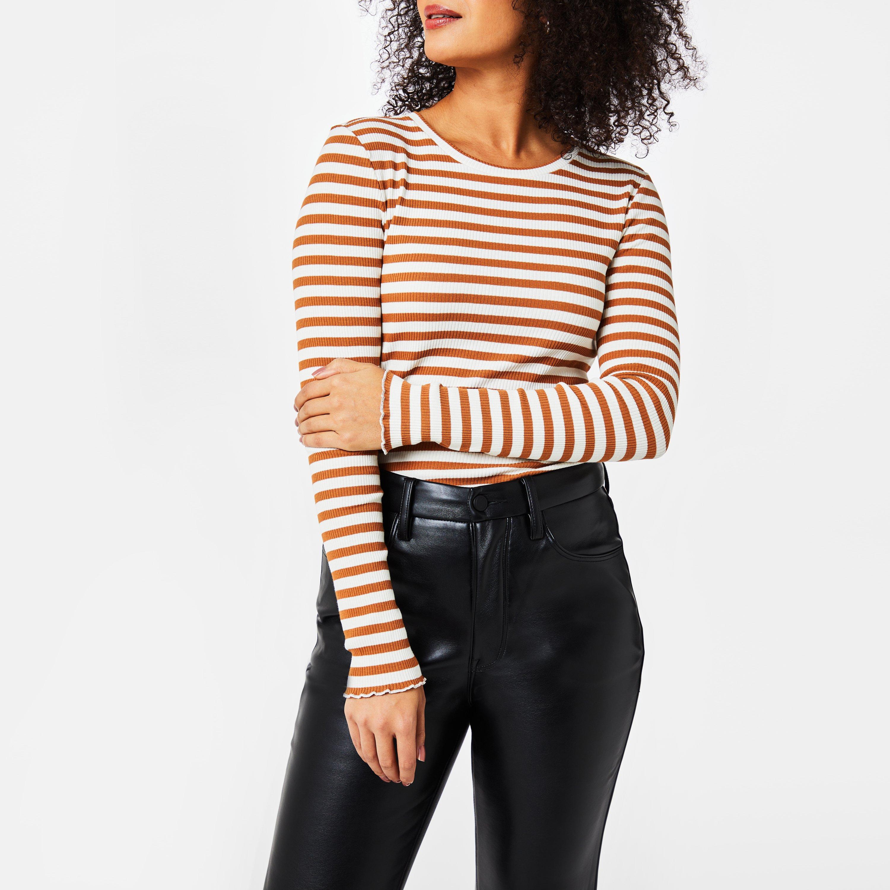 Brown - Selected Femme - Anna Long Sleeve T-shirt - 4