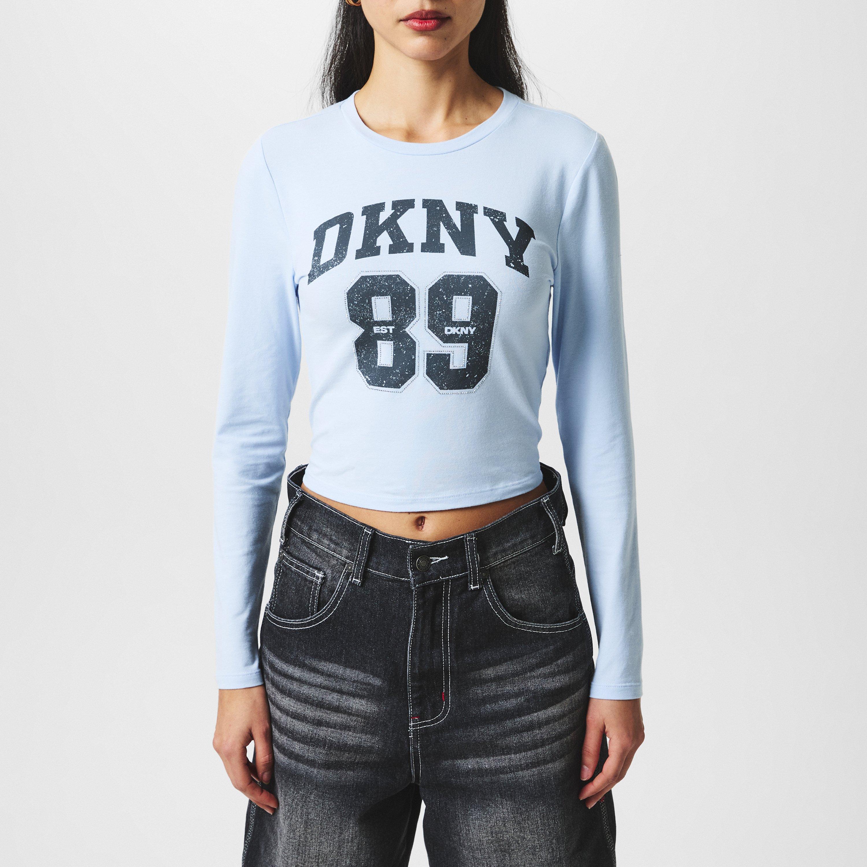RAIN - DKNY - Women's Logo Long Sleeve T-Shirt - 1