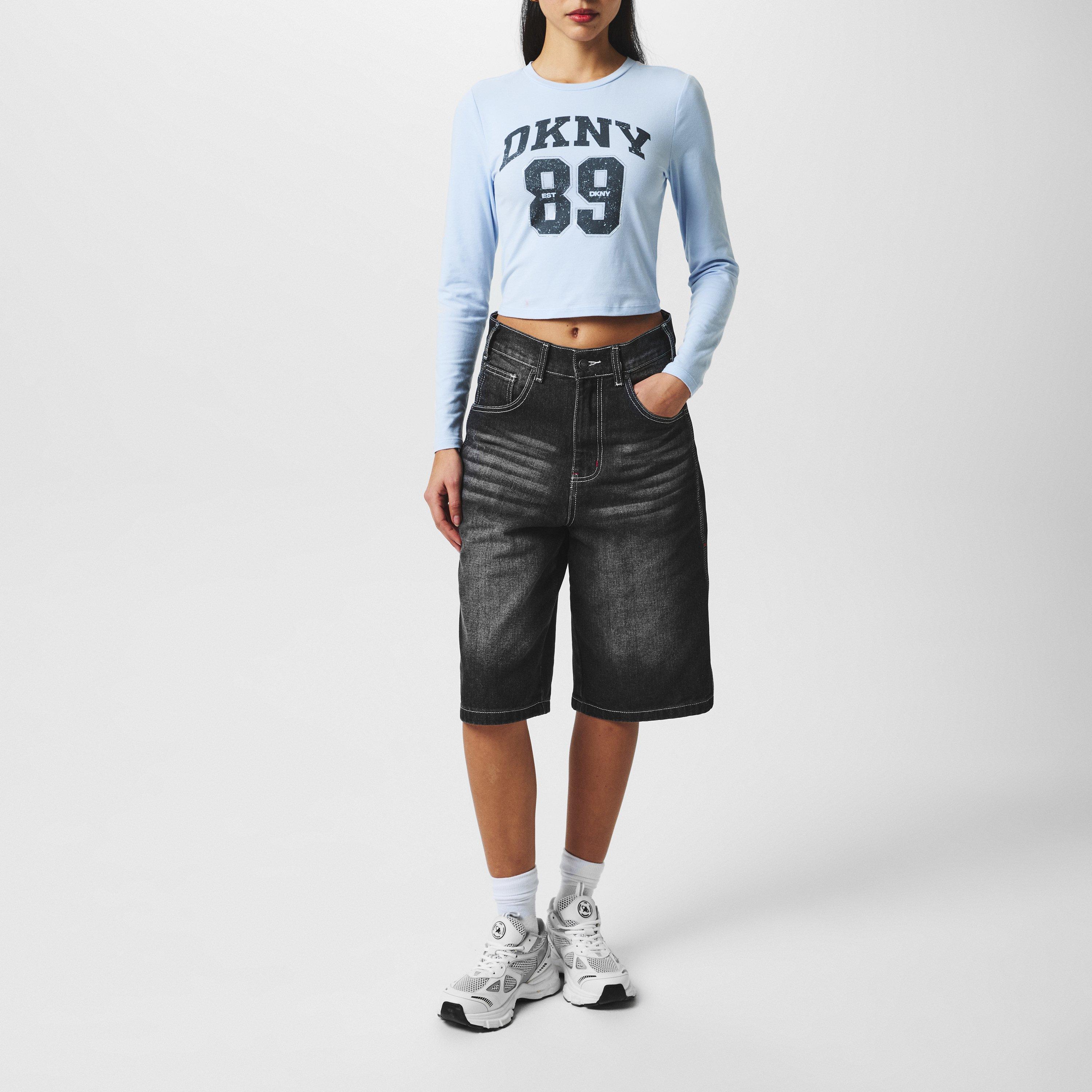 RAIN - DKNY - Women's Logo Long Sleeve T-Shirt - 4