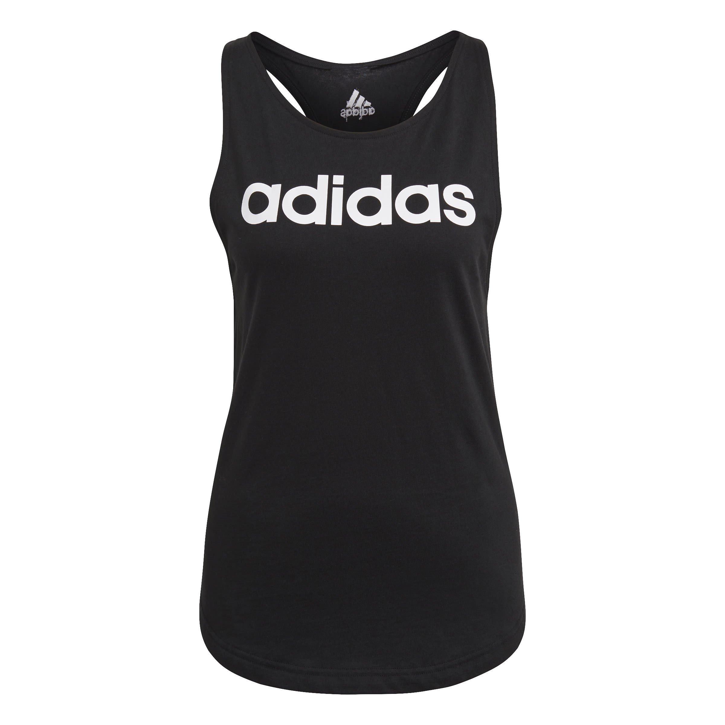 Schwarz/Weiß - adidas - Womens Essentials Linear Loose Tank Top - 1