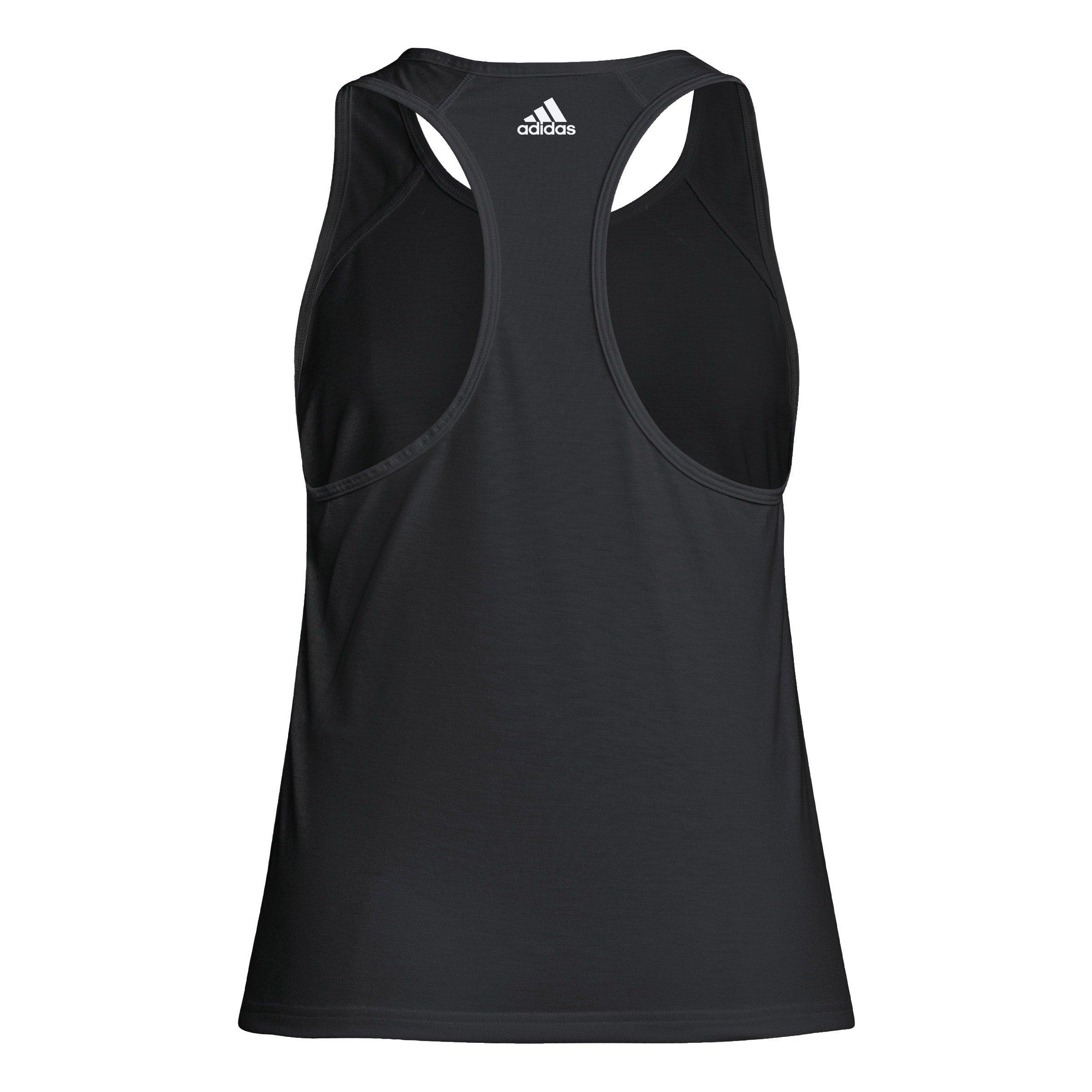 Black/White - adidas - Womens Essentials Linear Loose Tank Top - 9