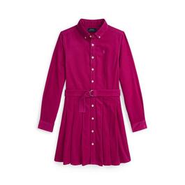 Polo Ralph Lauren Pleated Corduroy Shirtdress Juniors