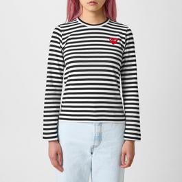 Comme des Garcons PLAY Stripe Heart Top