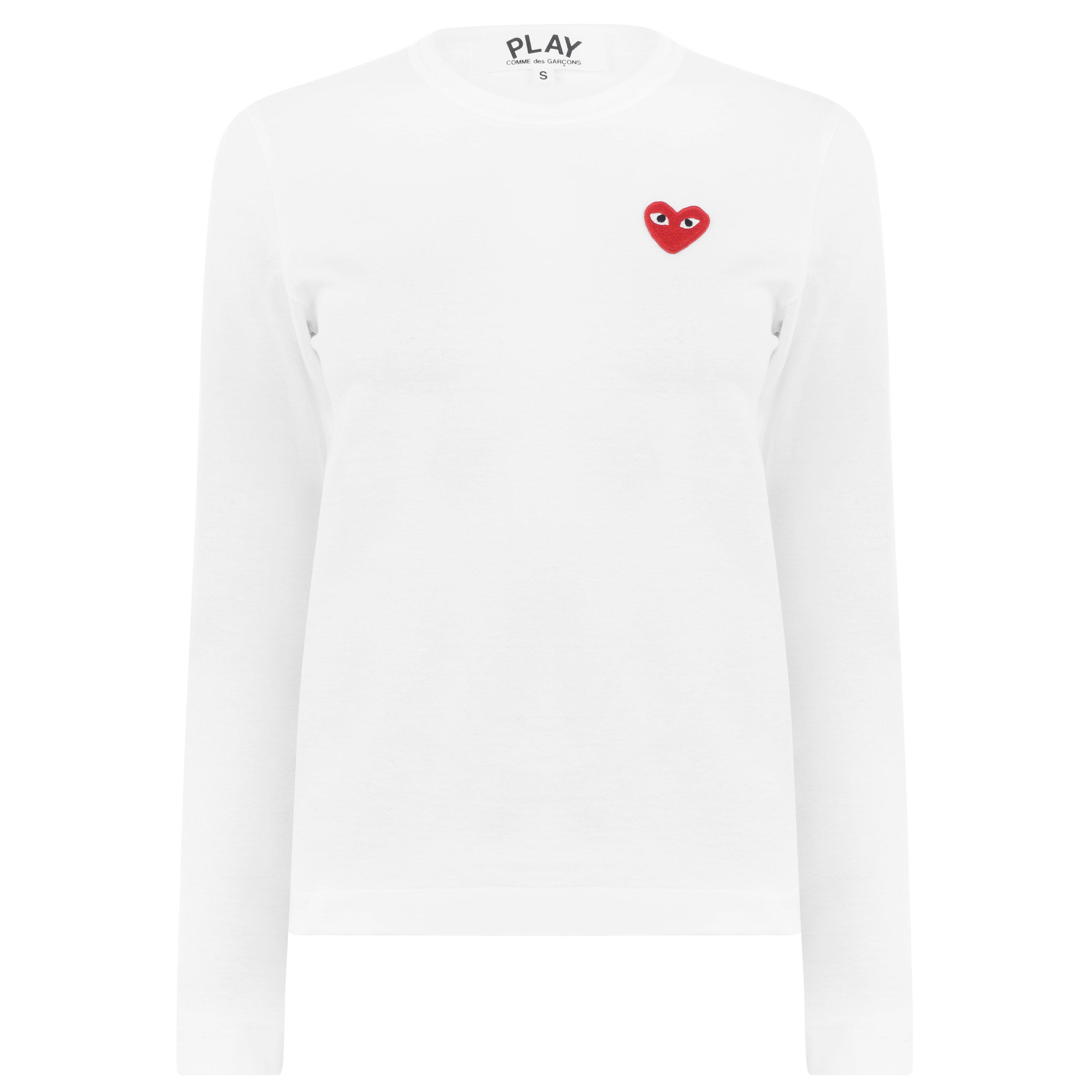 Comme des Garcons PLAY Peeping Heart Long Sleeve T-Shirt | Cruise