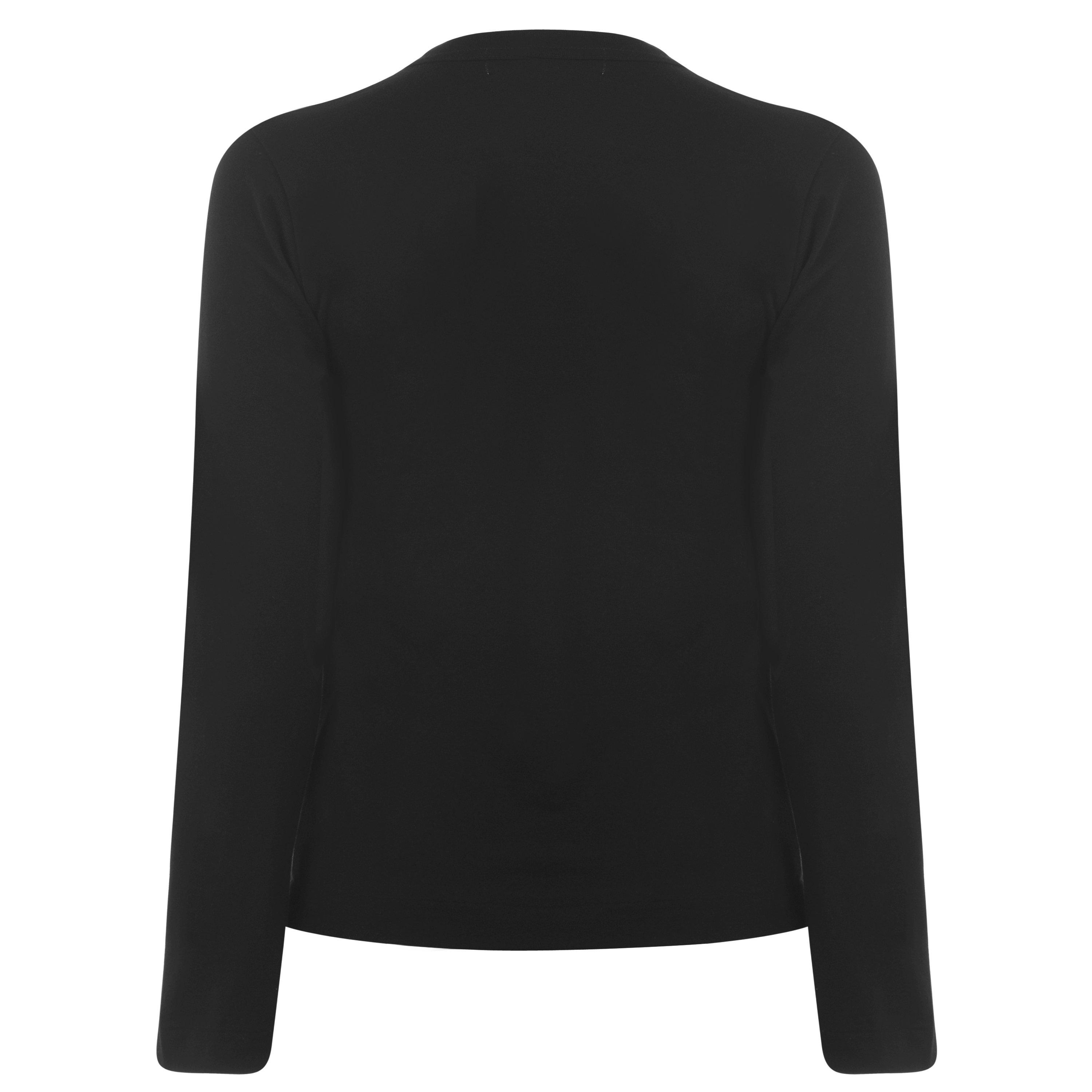 Black/Red - Comme des Garcons PLAY - Peeping Heart Long Sleeve T-Shirt - 6