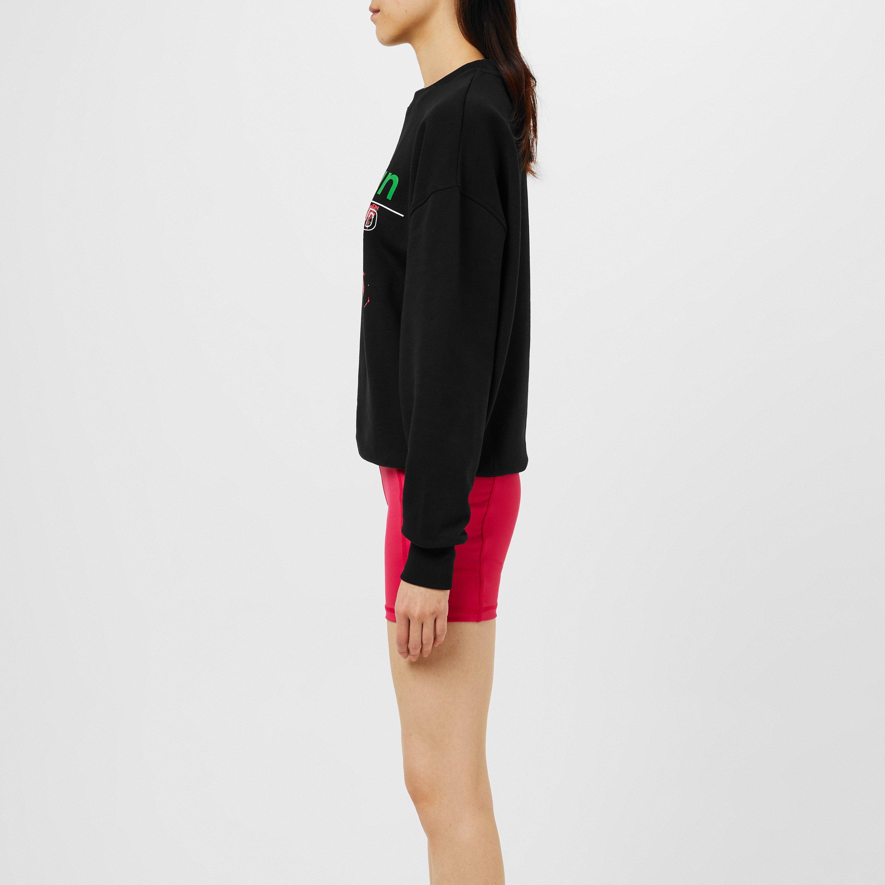 Black/Multi - Red Run - Women's Graphic Logo Crew Sweatshirt - 2