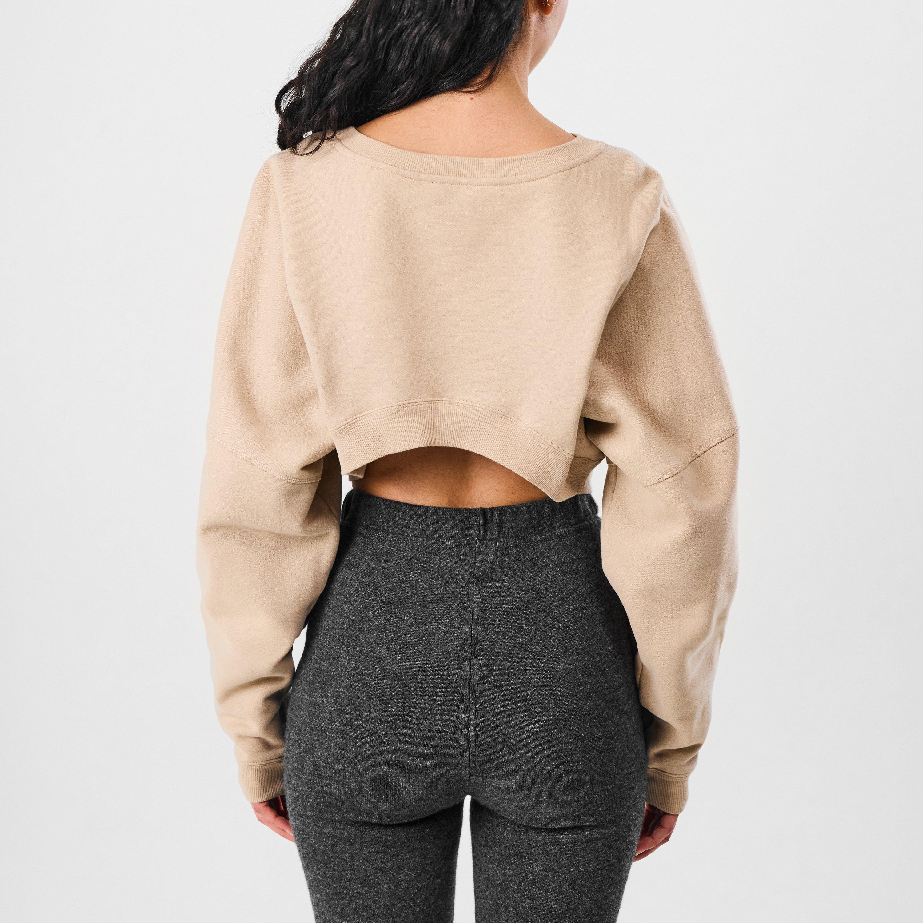 Poudre - Saint Laurent - Cropped Fleece Sweatshirt - 3