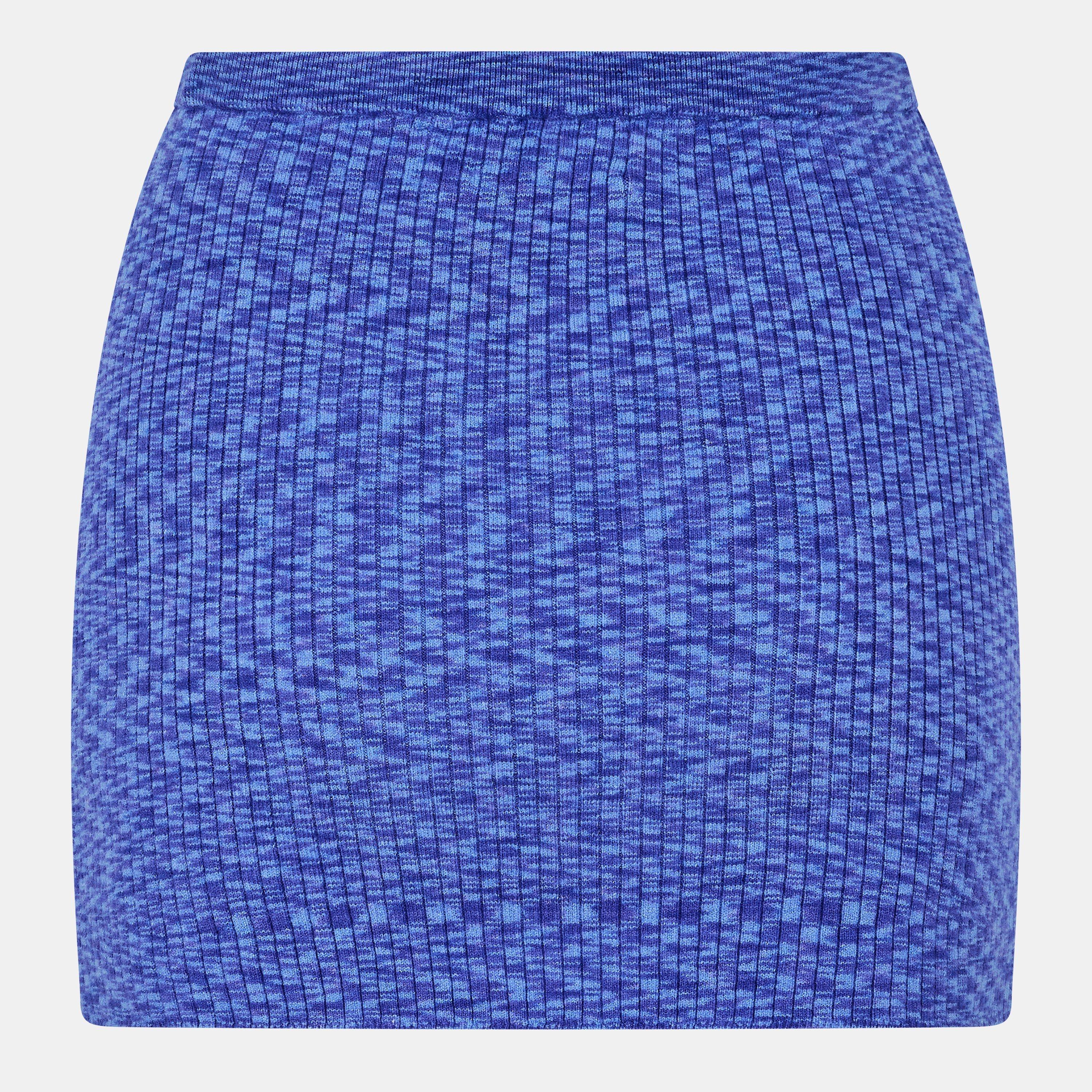 Blue Space Dye - Jack Wills - Space Dye Knit Rib Mini Skirt - 2