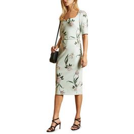 Ted Baker Ted Baker Magieyy Elderflower Notch Detail Bodycon Dress