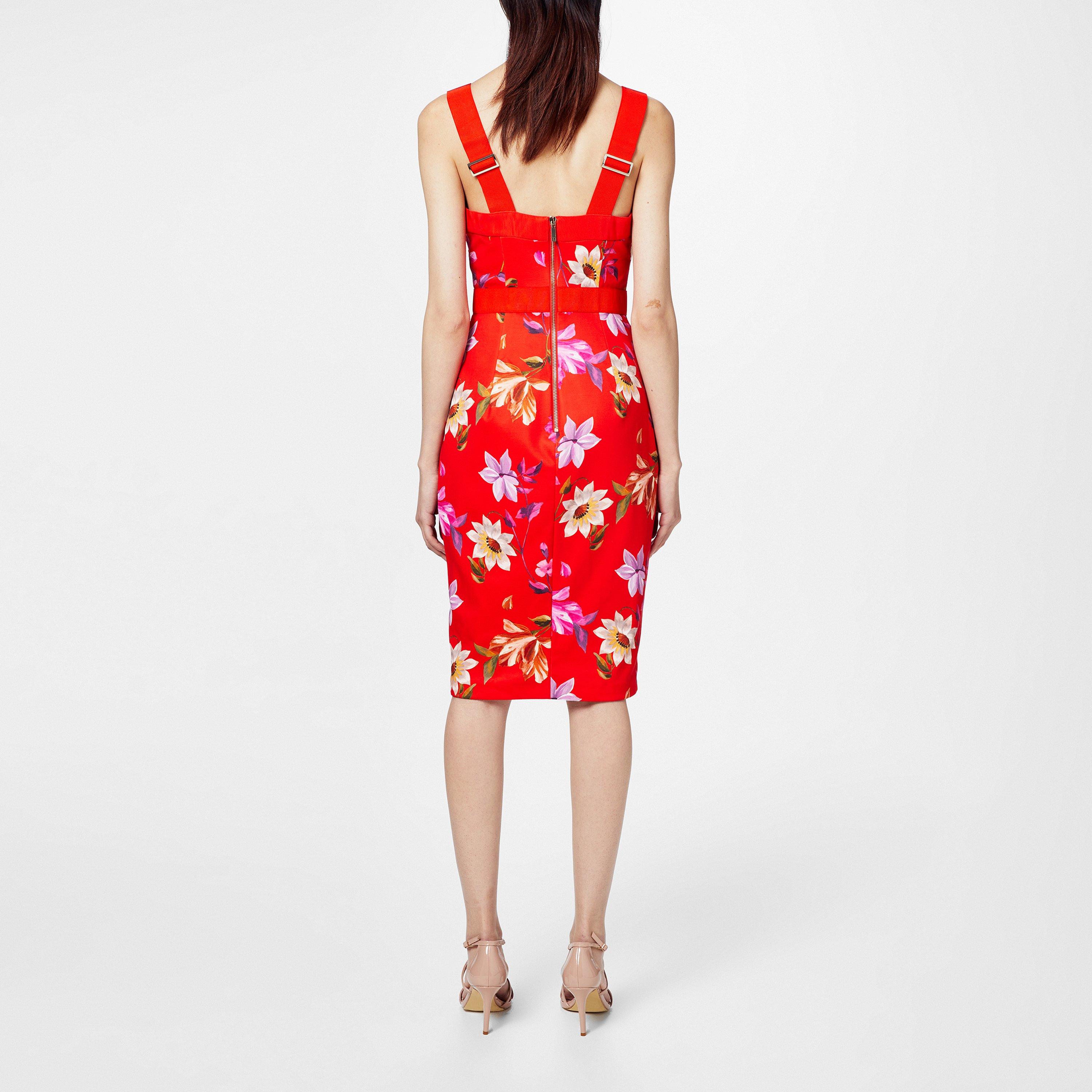 Rosso - Ted Baker - Women's Strap Detail Bodycon Dress - 3