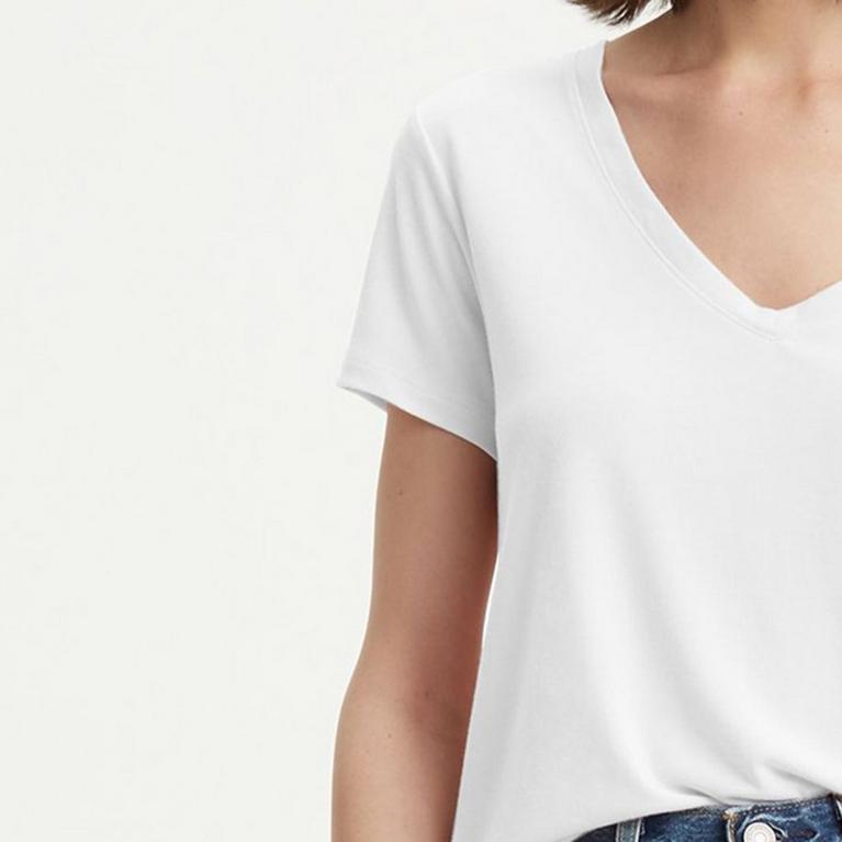Blanc + - Levis - Perfect V Neck T-shirt Vans - 4