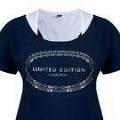Marineblau/Weiß - Golddigga - Double Layer T Shirt Ladies - 4