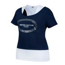 Marineblau/Weiß - Golddigga - Double Layer T Shirt Ladies - 5
