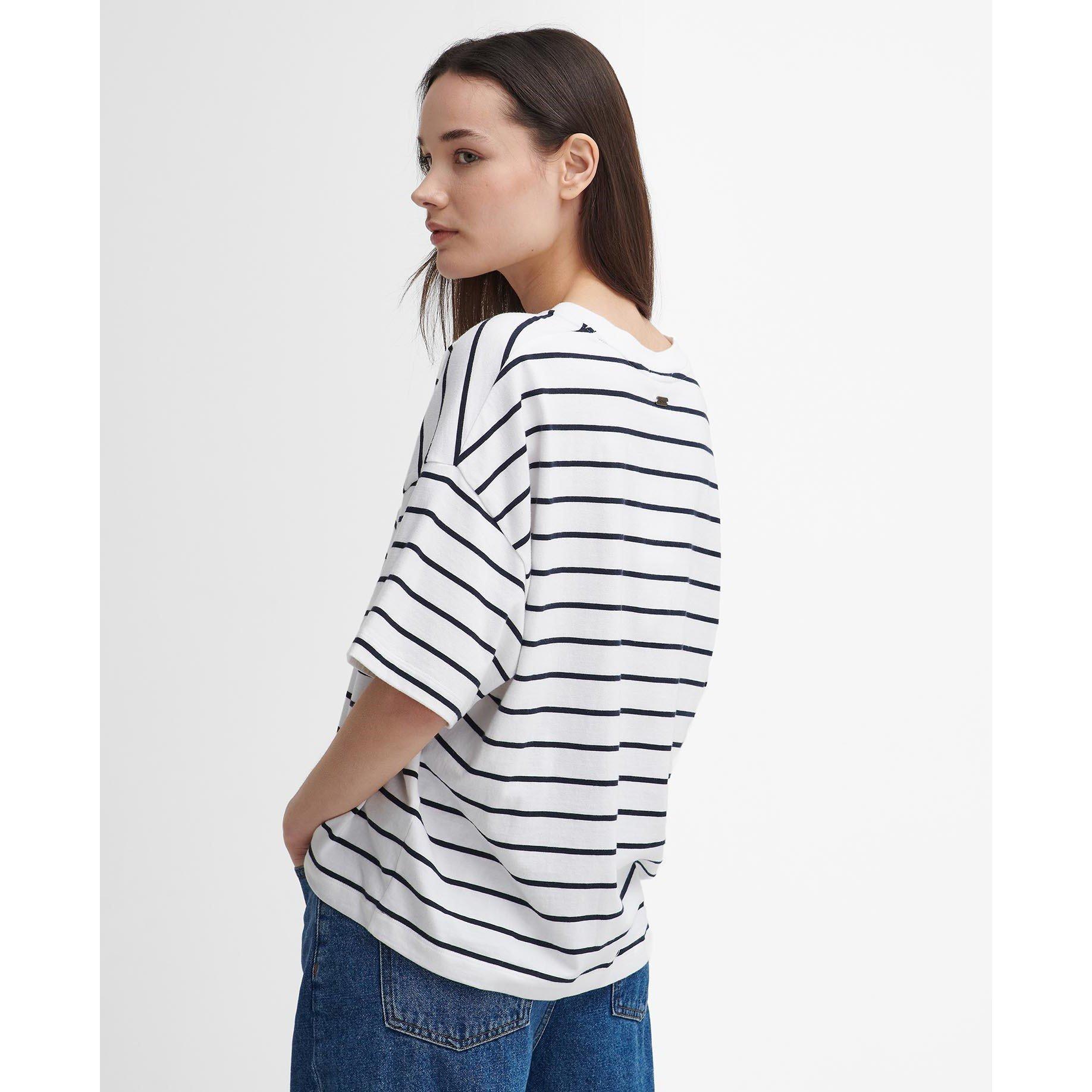 Cloud/Navy - Barbour - Marnie Striped T-Shirt - 2