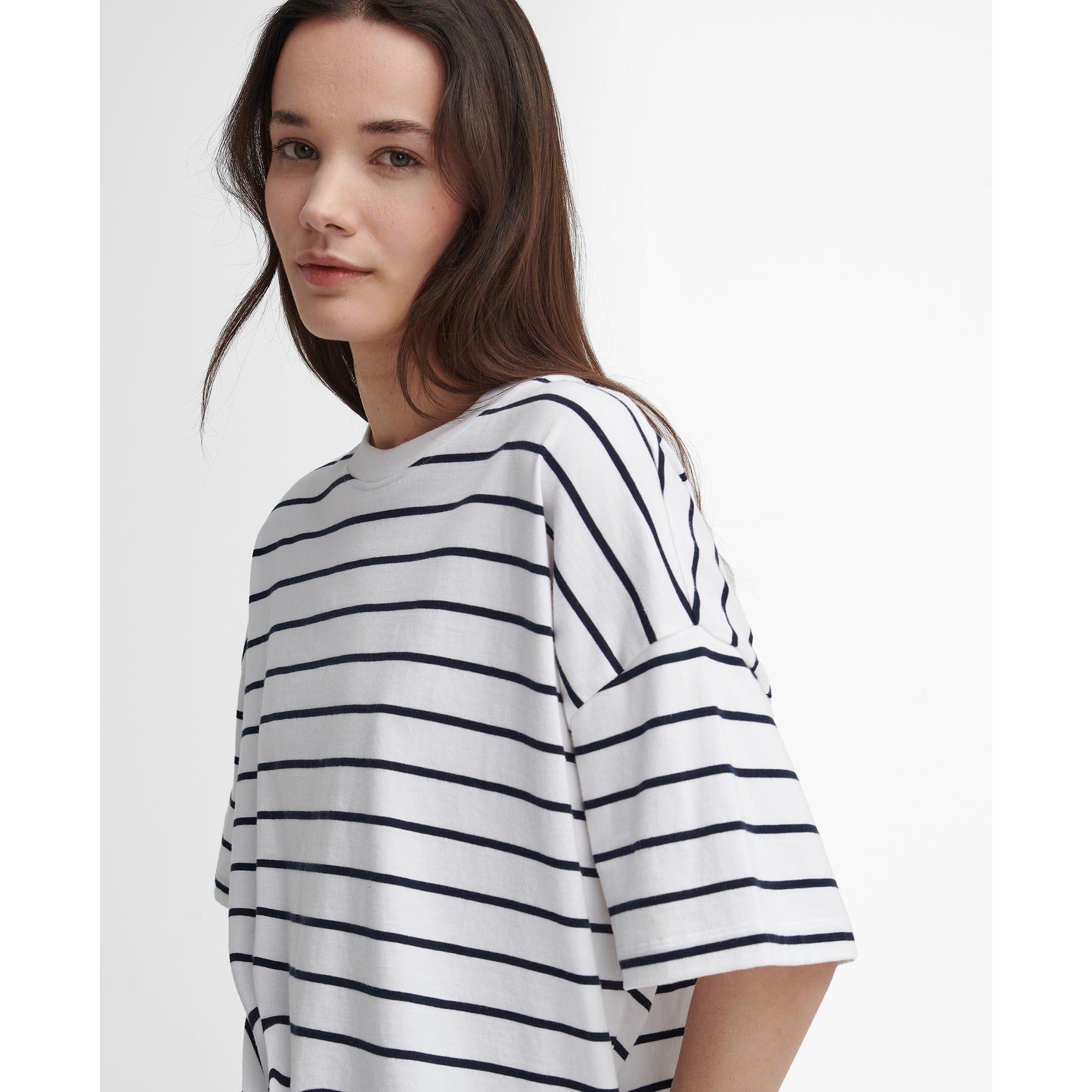 Cloud/Navy - Barbour - Marnie Striped T-Shirt - 4