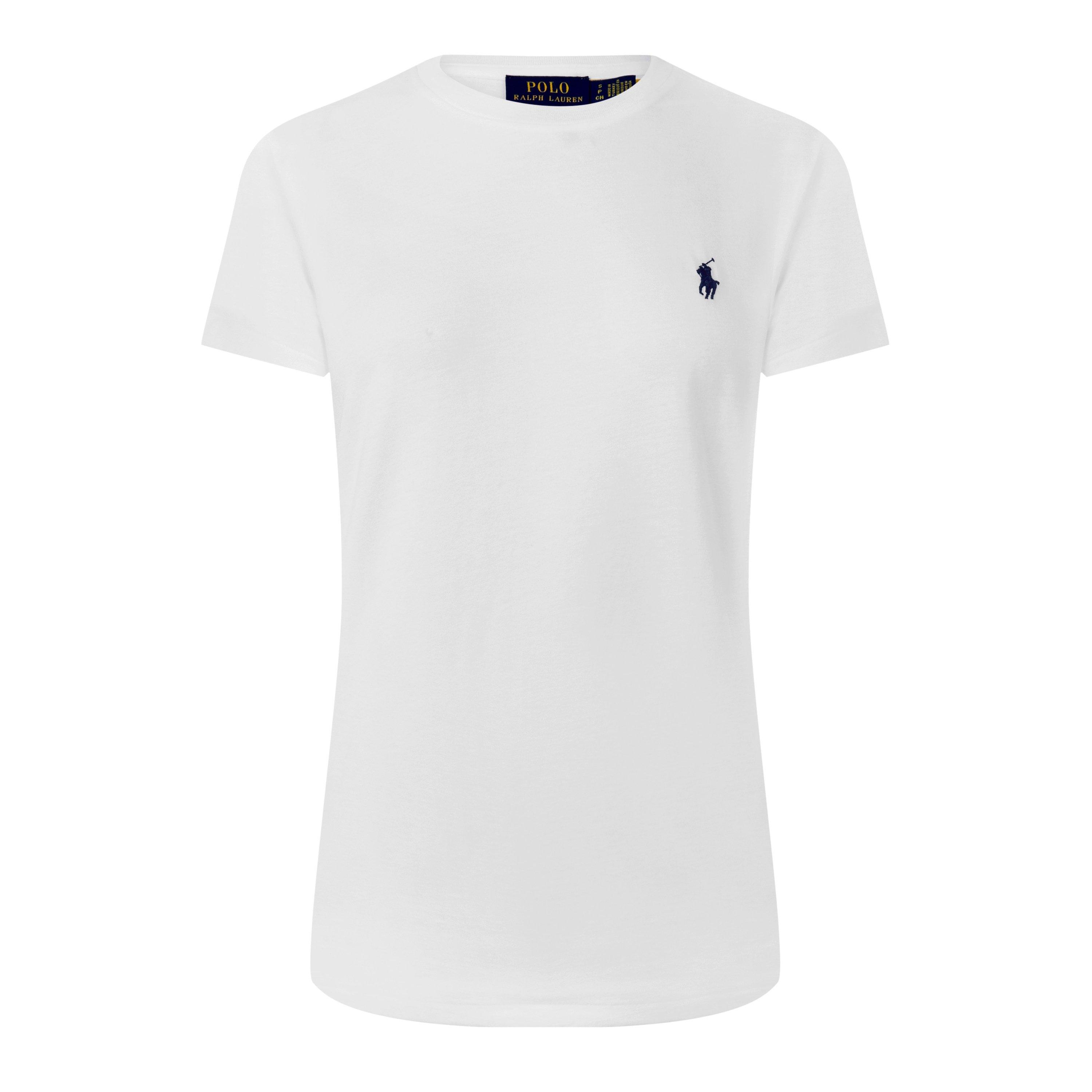Polo Ralph Lauren Women's Round-Neck T-Shirt - WHITE - Size 10 (S)