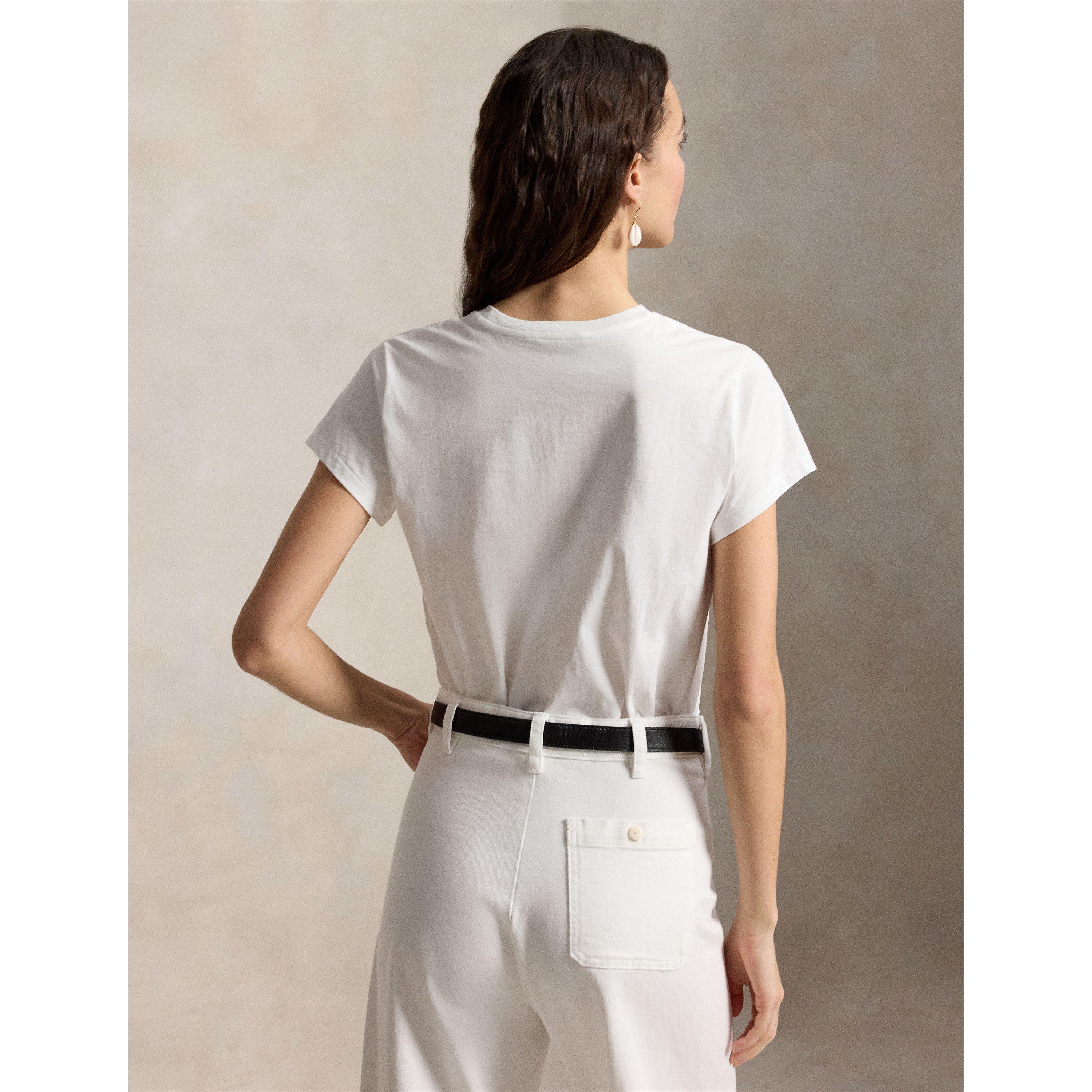 WHITE - Polo Ralph Lauren - Women's Round-Neck T-Shirt - 4