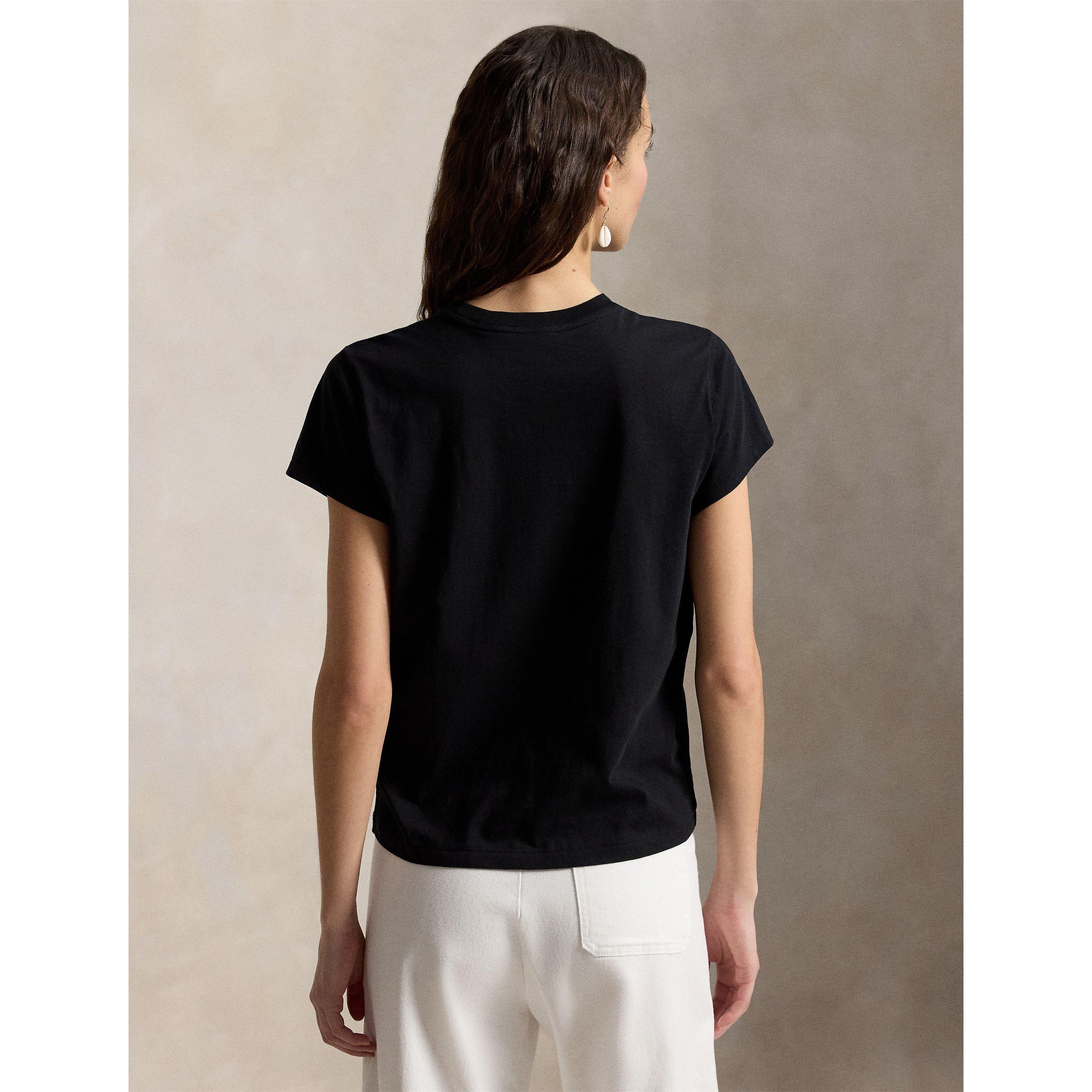 POLO BLACK - Polo Ralph Lauren - Women's Round-Neck T-Shirt - 4