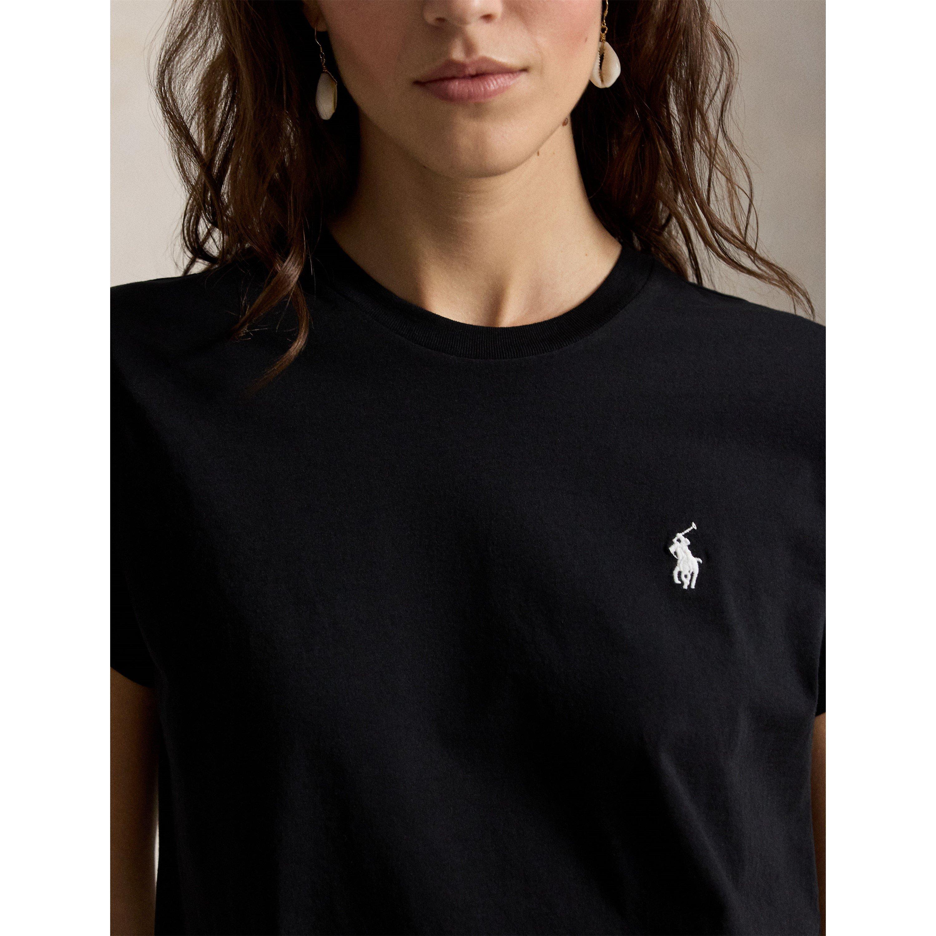 POLO BLACK - Polo Ralph Lauren - Women's Round-Neck T-Shirt - 5