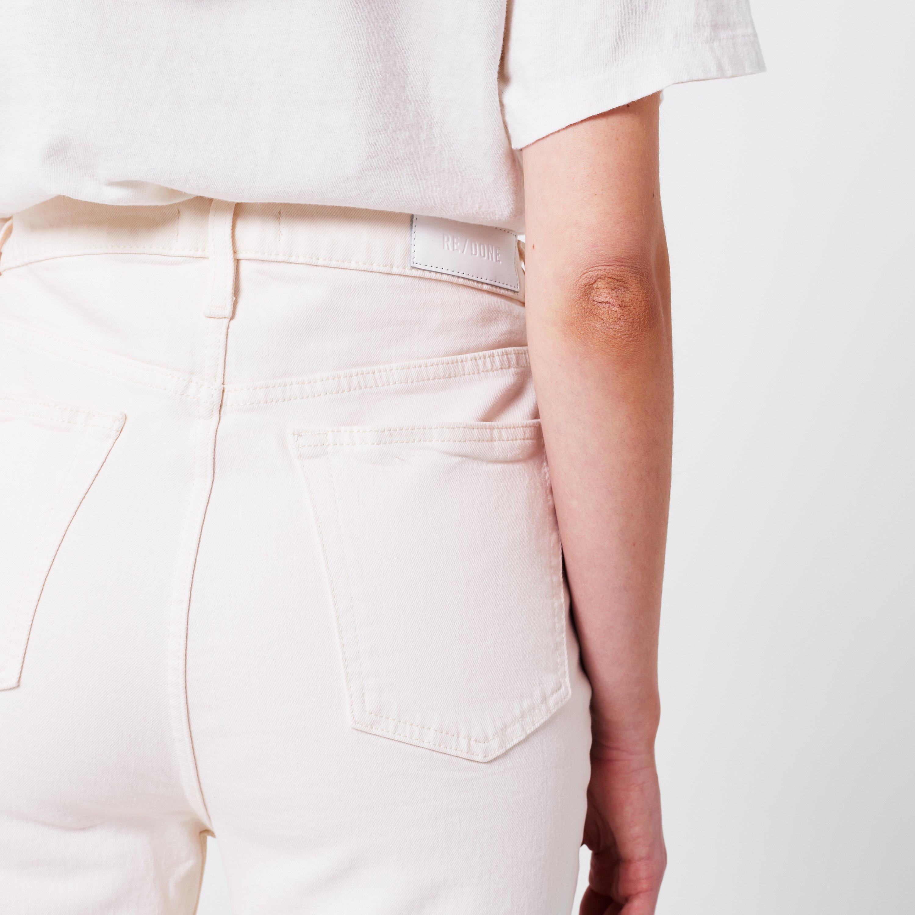 Vintage White - Redone - Women's Straight-Leg Stove Pipe Jeans - 4