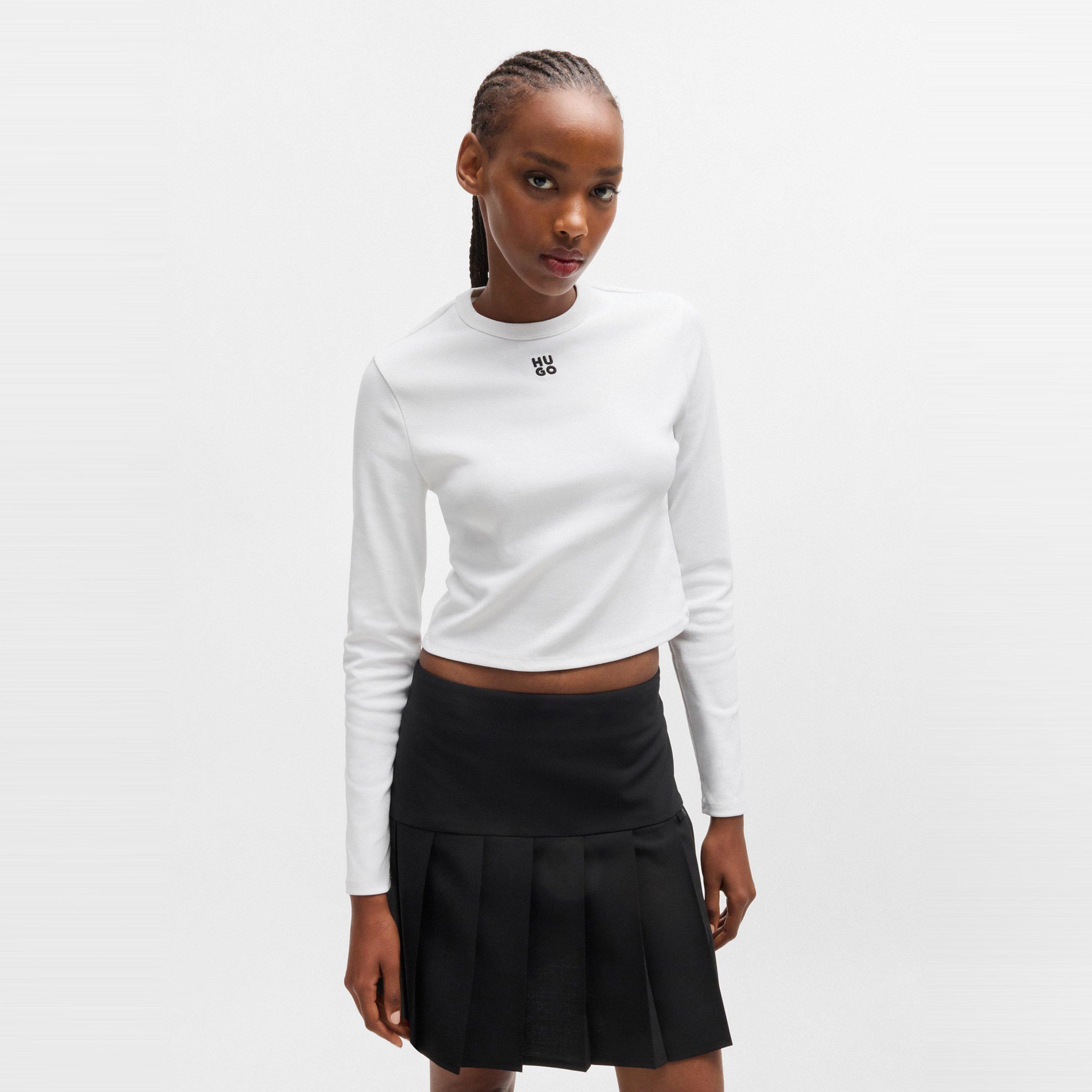 White - Hugo - Long Sleeve Logo T-Shirt - 2