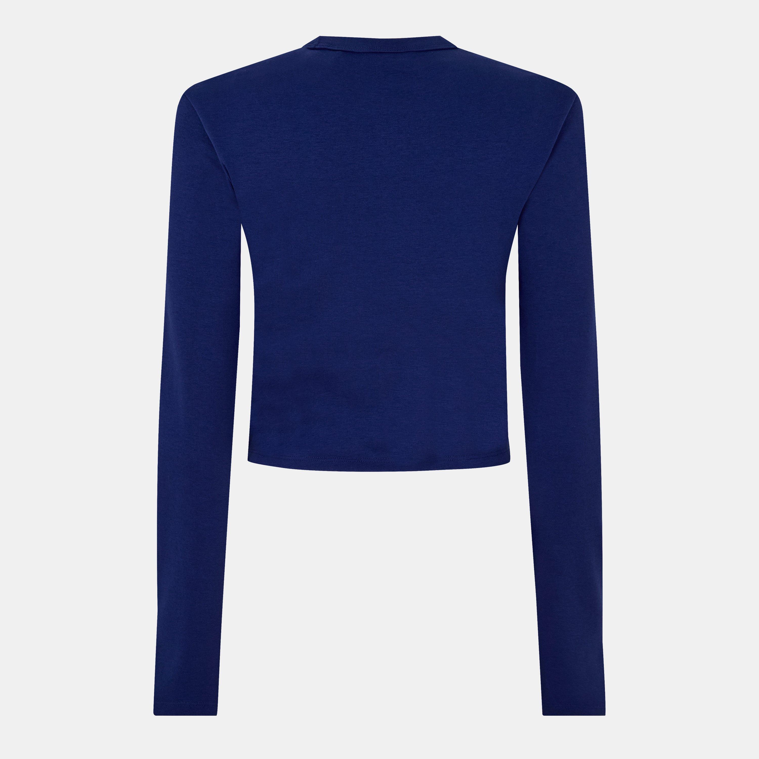 Dark Blue - Hugo - Long Sleeve Logo T-Shirt - 2