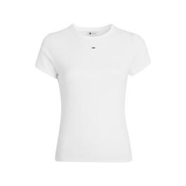 Tommy Jeans Short Sleeve Logo Ribbed T-Shirt