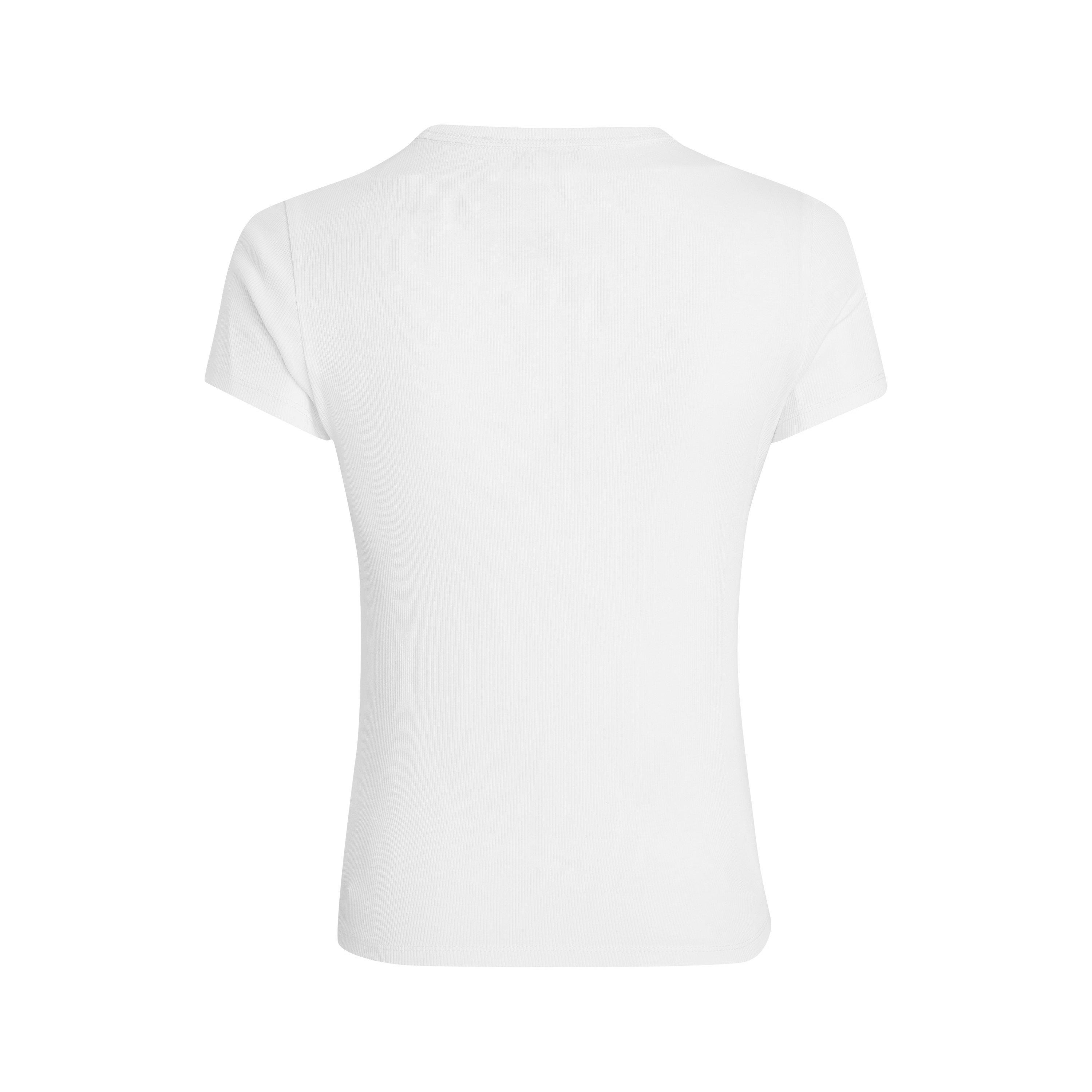 Blanco - Tommy Jeans - Short Sleeve Logo Ribbed T-Shirt - 2