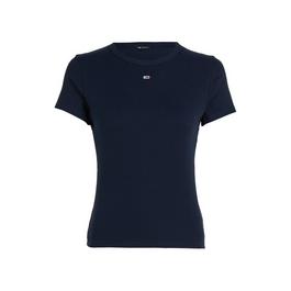 Tommy Jeans Short Sleeve Logo Ribbed T Shirt