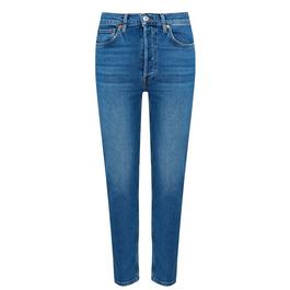 Redone 90s High Rise Ankle Crop Jeans