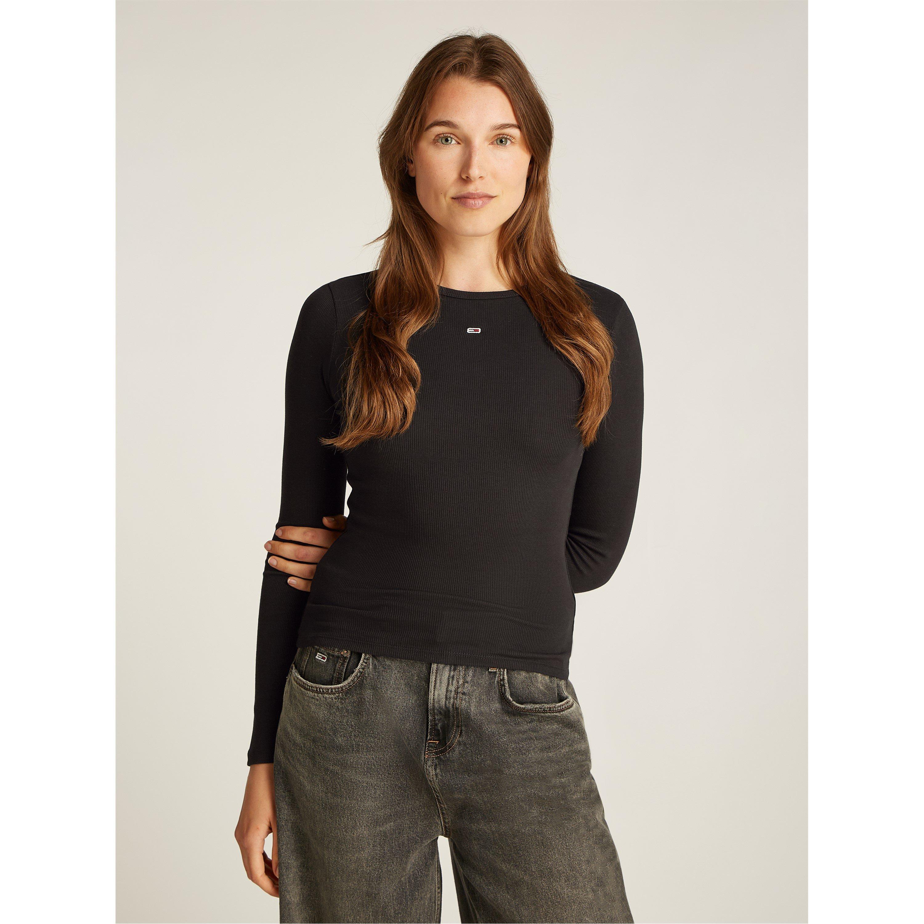 Crna - Tommy Jeans - Long-sleeved T-shirt - 2
