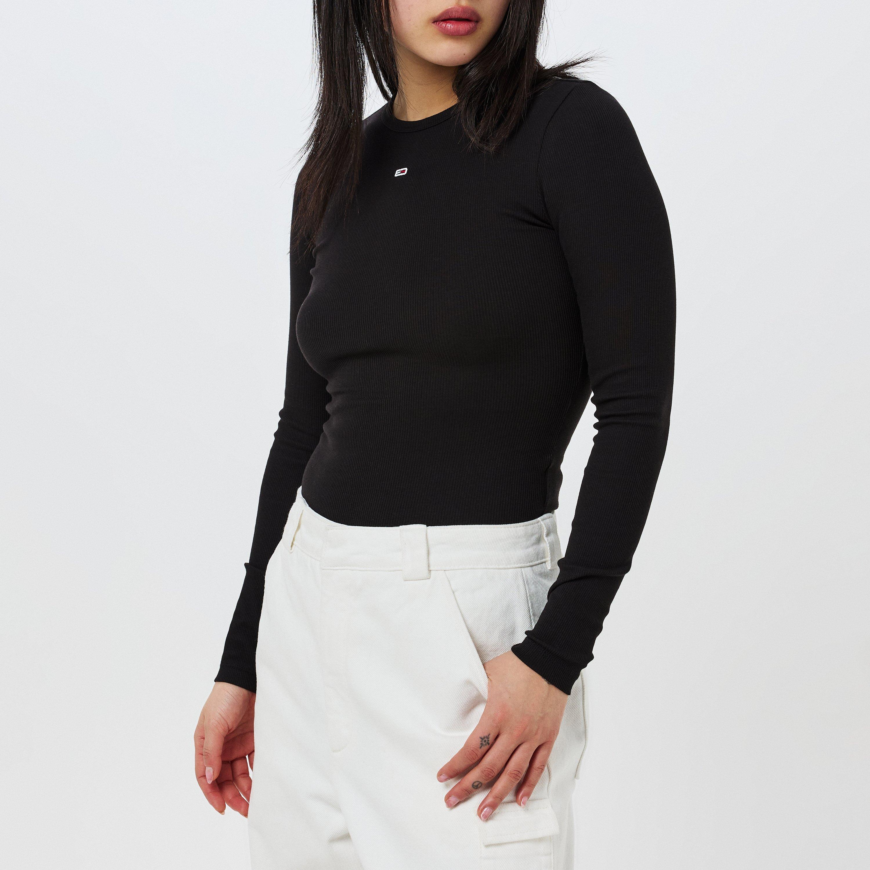 Crna - Tommy Jeans - Long-sleeved T-shirt - 3